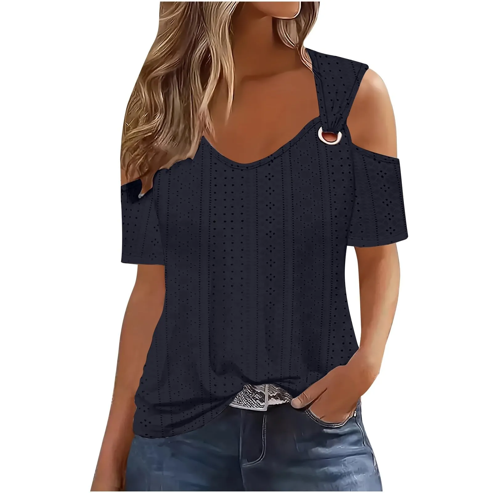 Uwdiohq Bluse e Camicie Donna in Cotone Manica Lunga e Corta Eleganti - immagine 1