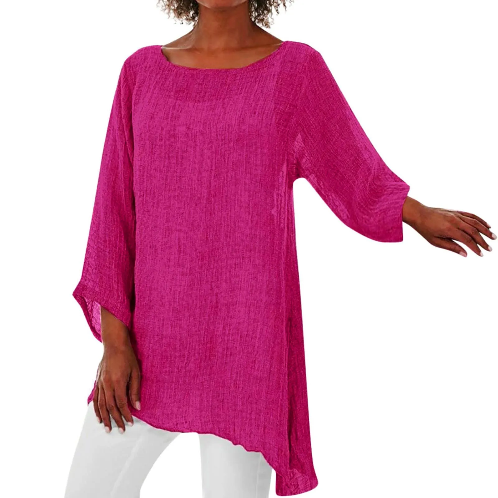 Uwdiohq Blusa Donna Elegante in Pizzo Sangallo, Manica Corta, Cotone, Verde Scuro, Oversize - immagine 1