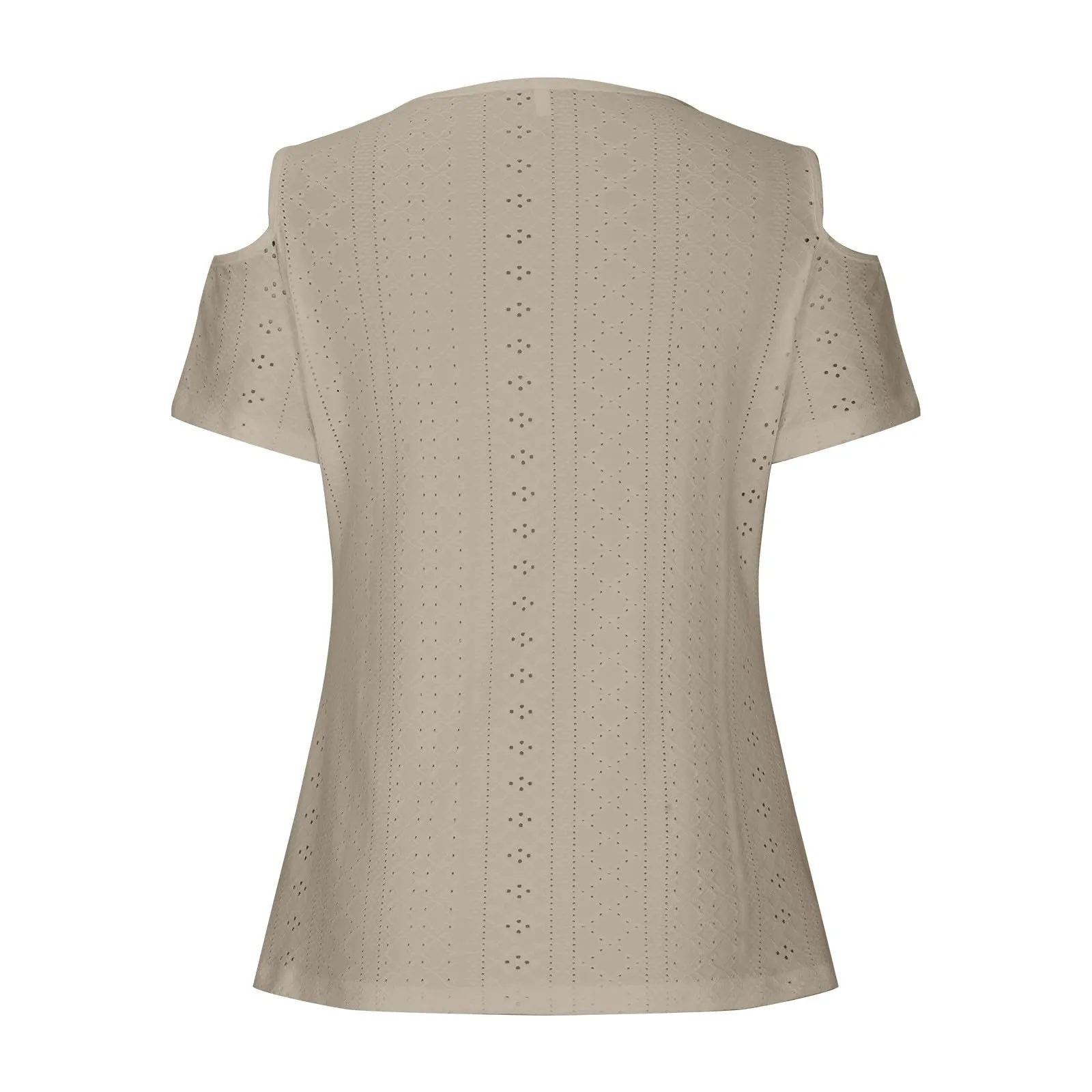 Uwdiohq Bluse Donna Eleganti Polo Manica Corta Top Bianco Camicia Estiva Chiffon Nera Maglia Elasticizzata - immagine 3