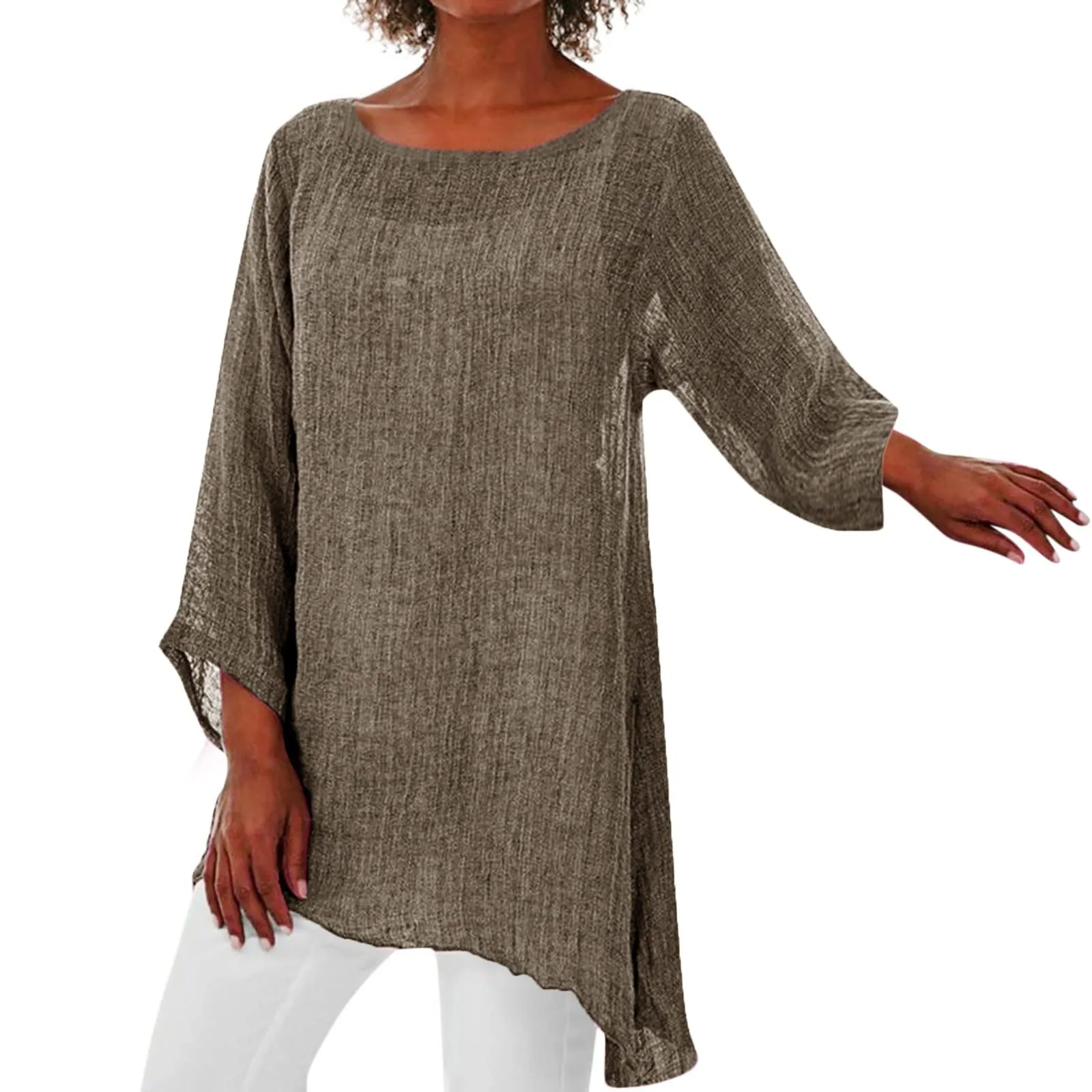 Uwdiohq Camicie e Bluse Donna Manica Corta Elegante Curvy Nera - immagine 1