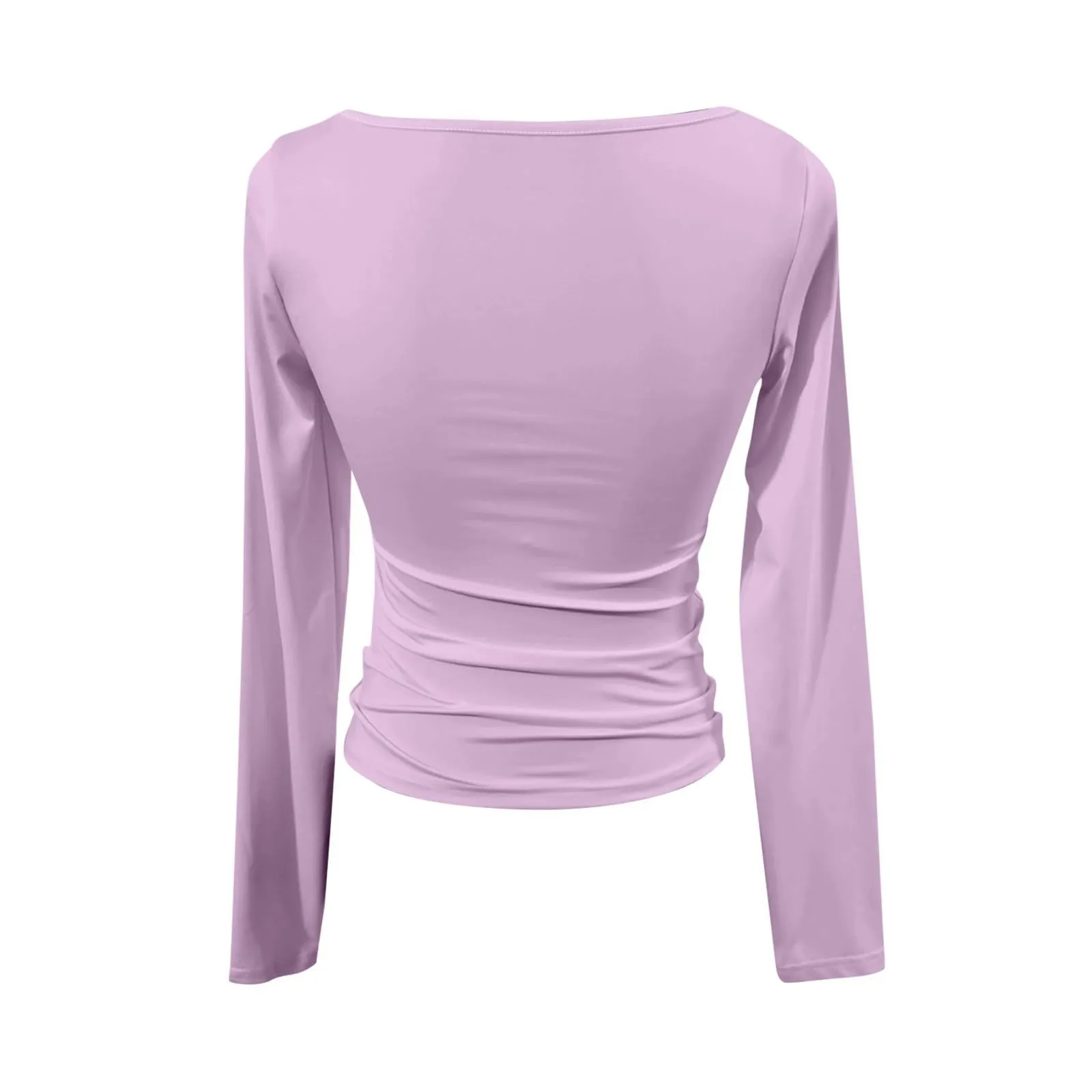 MOKBAY Maglia Donna Manica Lunga Slim Fit Tinta Unita XL - immagine 4