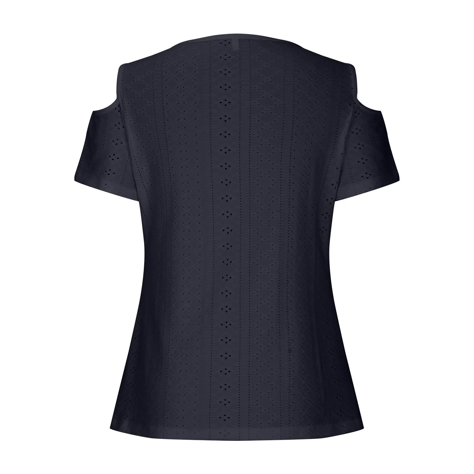 Uwdiohq Bluse Donna Eleganti Bianche T-Shirt Manica Corta Top Blu Maglia Manica Lunga Maglia Estiva Manica Tre Quarti Camicia Donna Oversize Cotone - immagine 3