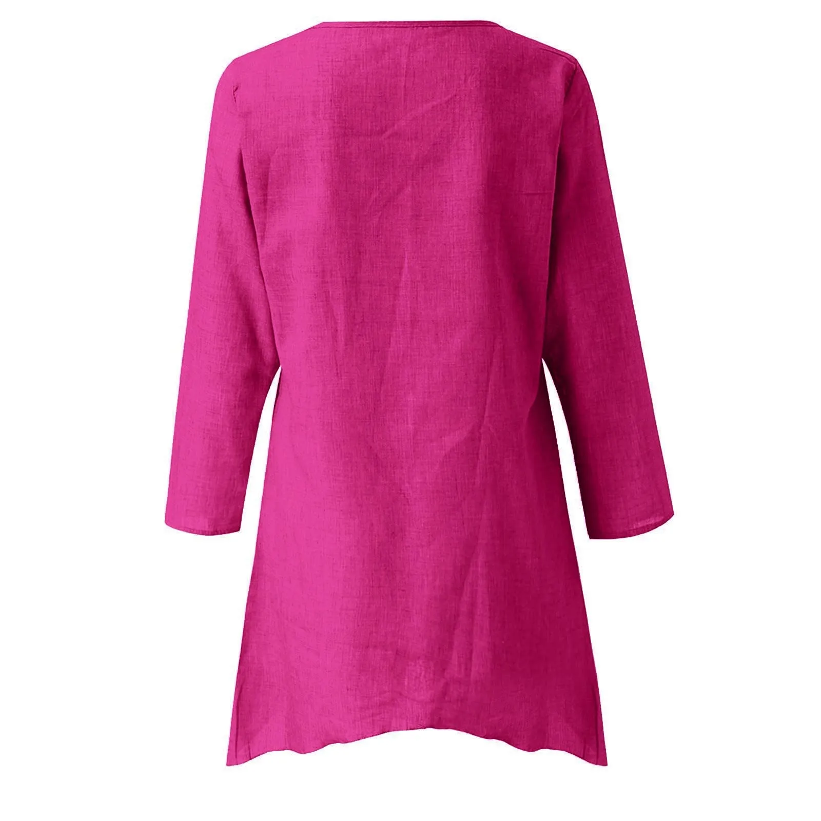 Uwdiohq Blusa Donna Elegante in Chiffon Manica Lunga Rossa - immagine 4