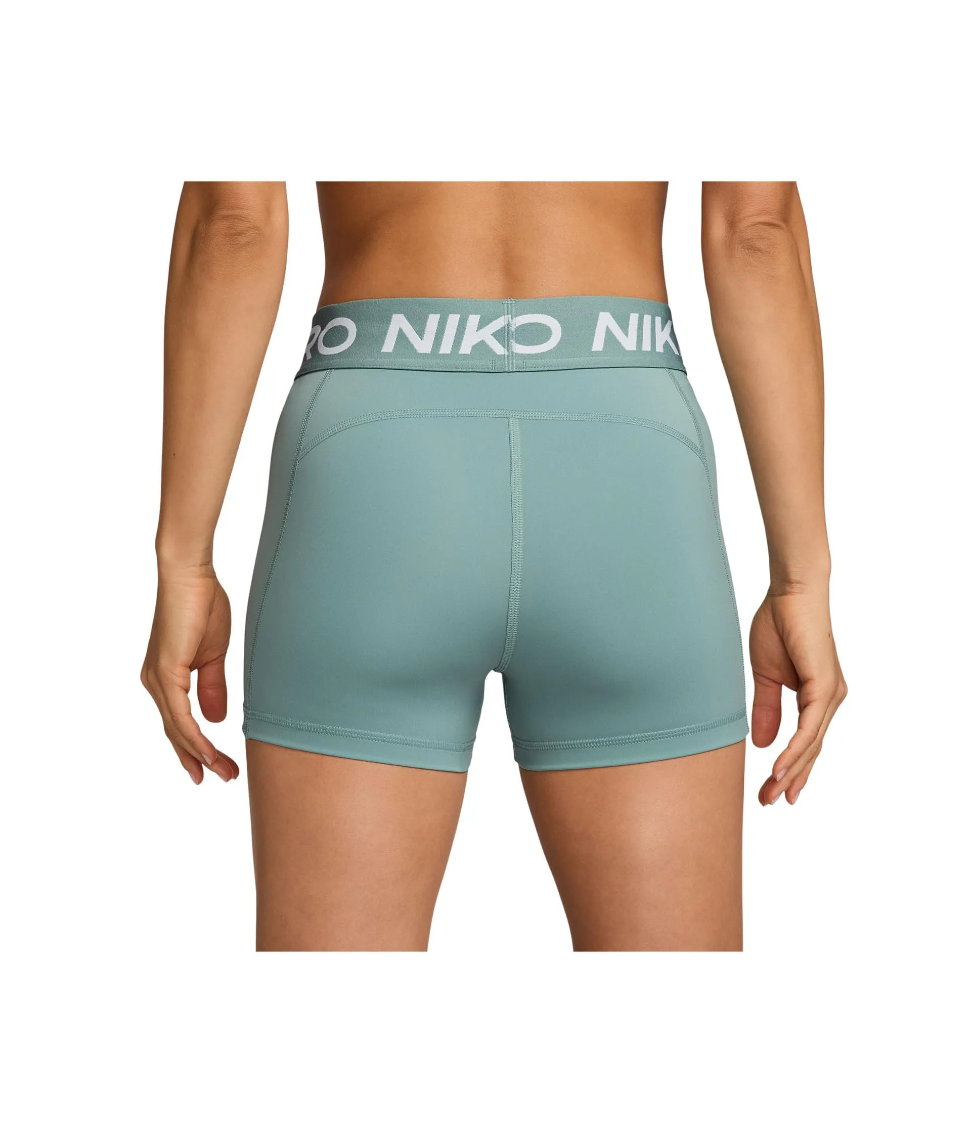 Nike Pantaloncini da Donna PRO 3", Cannone/Bianco, M - immagine 3