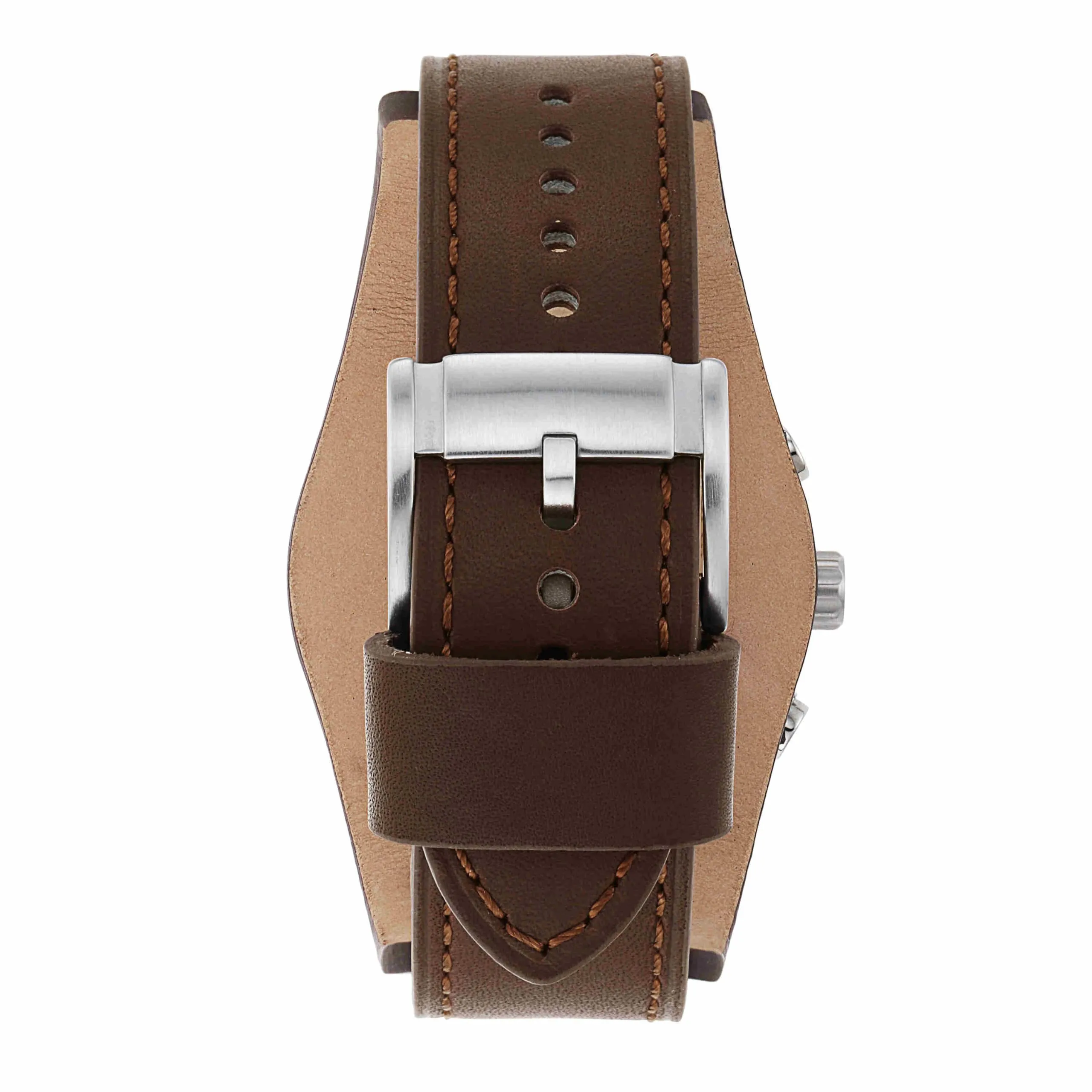 Fossil Coachman Orologio da Uomo Cronografo in Acciaio Inossidabile e Pelle Marrone CH2565 45 mm - immagine 4