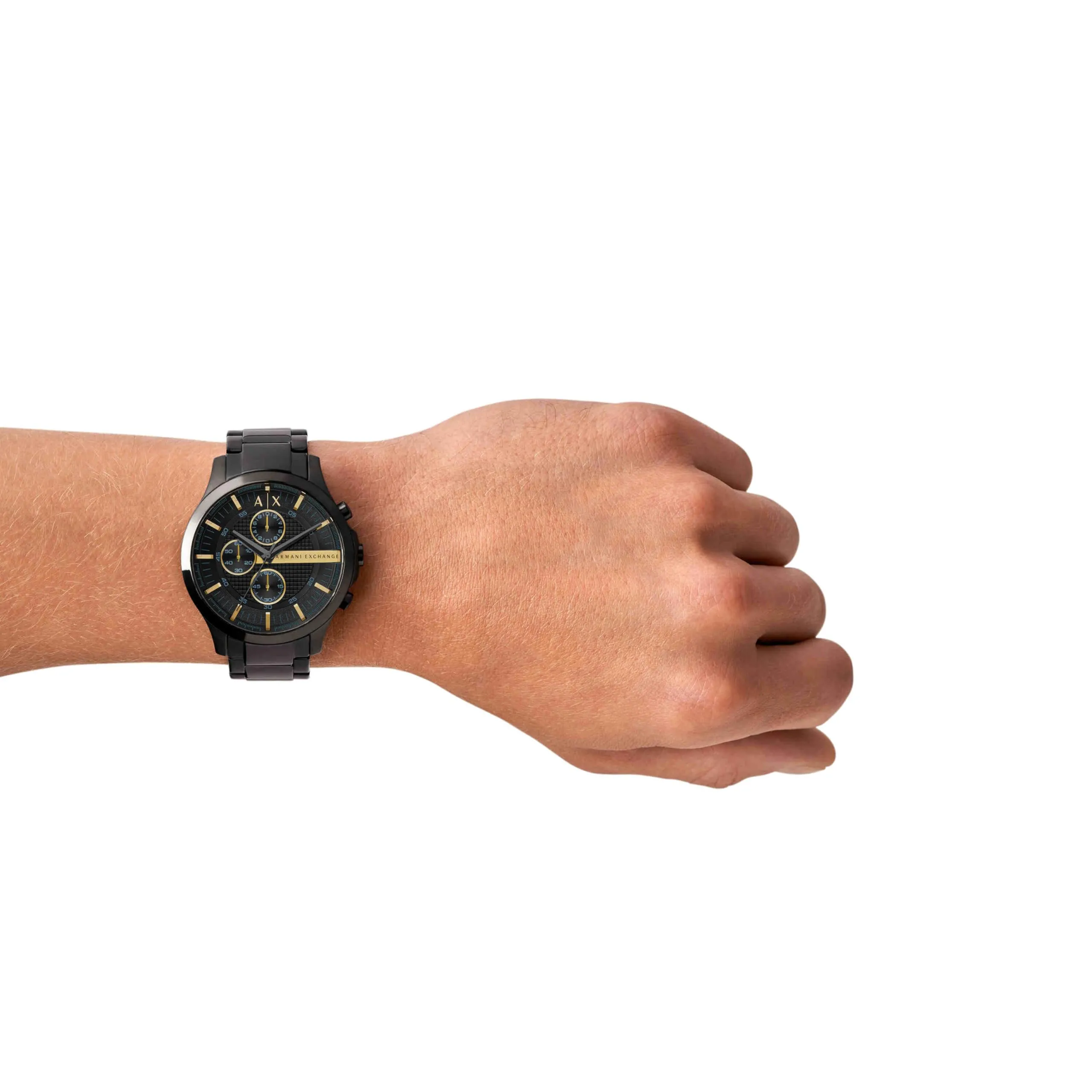 Armani Exchange AX2164 Orologio Cronografo da Uomo, 46 mm, Acciaio Inossidabile, Nero Jet - immagine 2