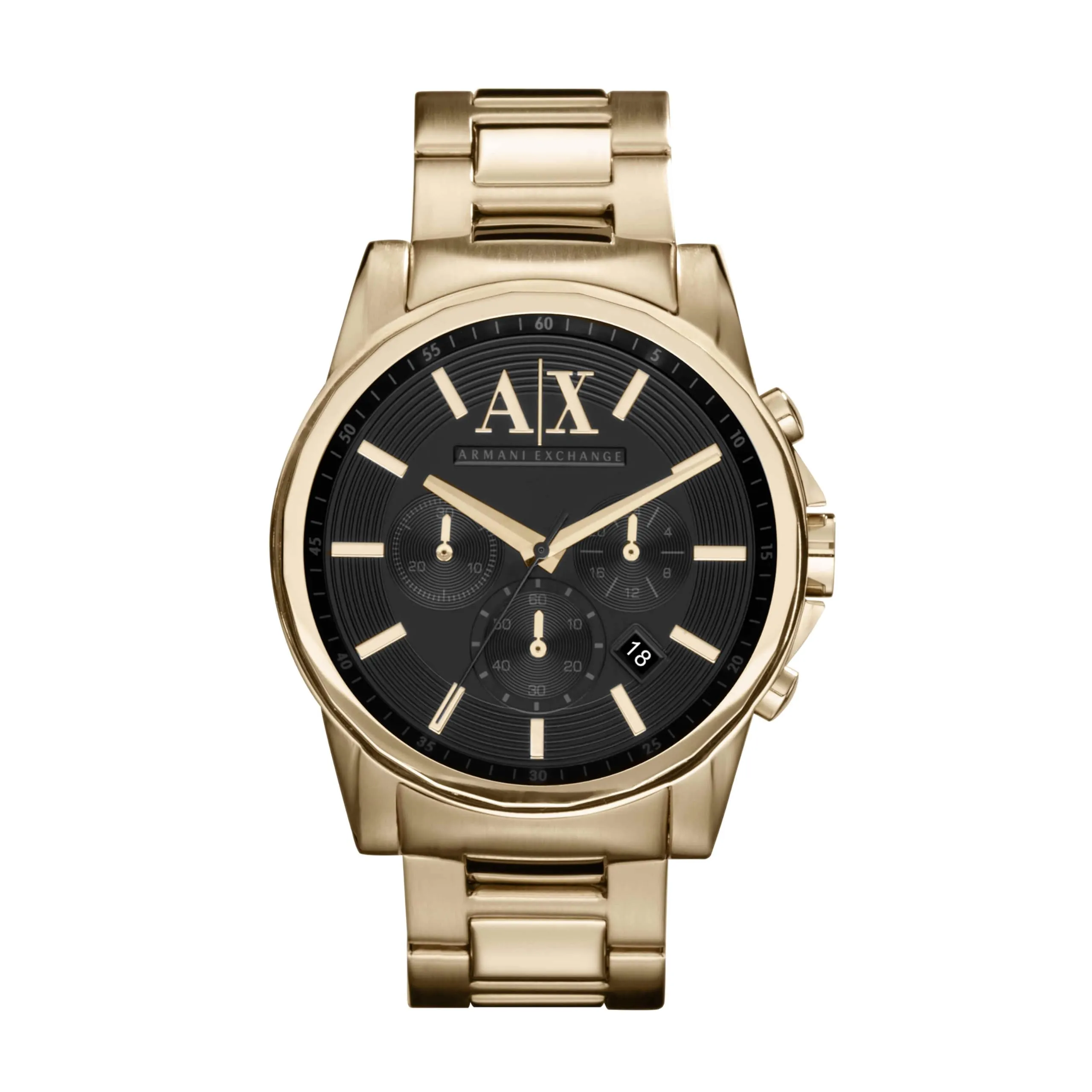 Armani Exchange Orologio da Uomo Cronografo AX2095, Acciaio Inossidabile Dorato, 45 mm, Tono Oro e Nero - immagine 1