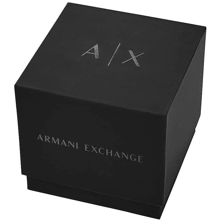 Armani Exchange AX2137 Orologio Cronografo da Uomo 46mm in Acciaio Tono Oro e Nero - immagine 2