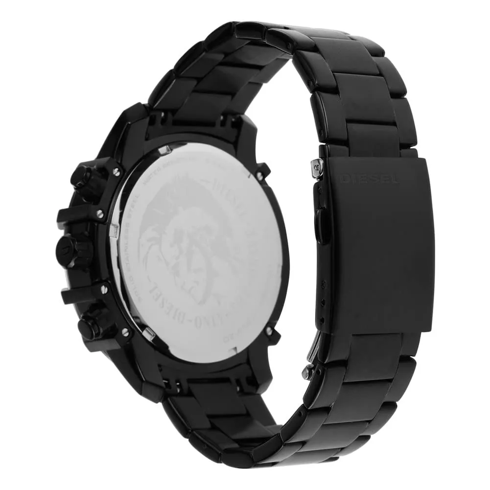 Diesel Griffed Cronografo da Uomo, Acciaio Inossidabile Nero, 48 mm, DZ4529 - immagine 3