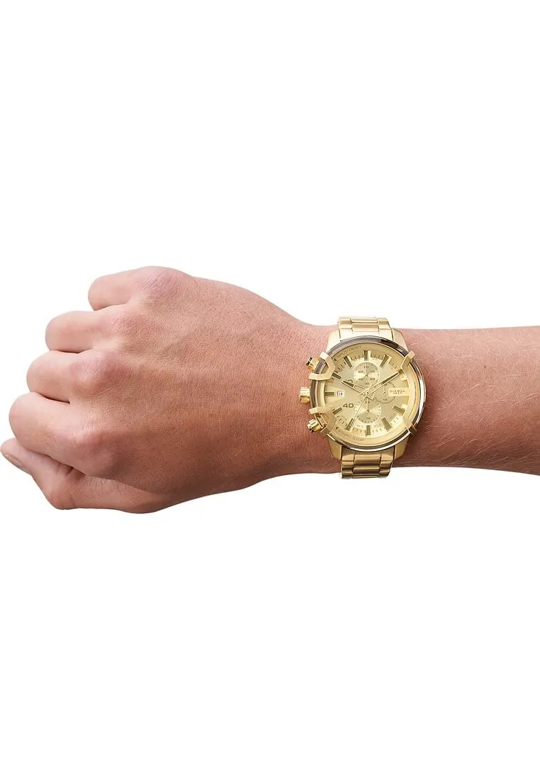 Diesel Griffed Cronografo da Uomo, Acciaio Inossidabile Placcato Oro, 48 mm, DZ4573 - immagine 5