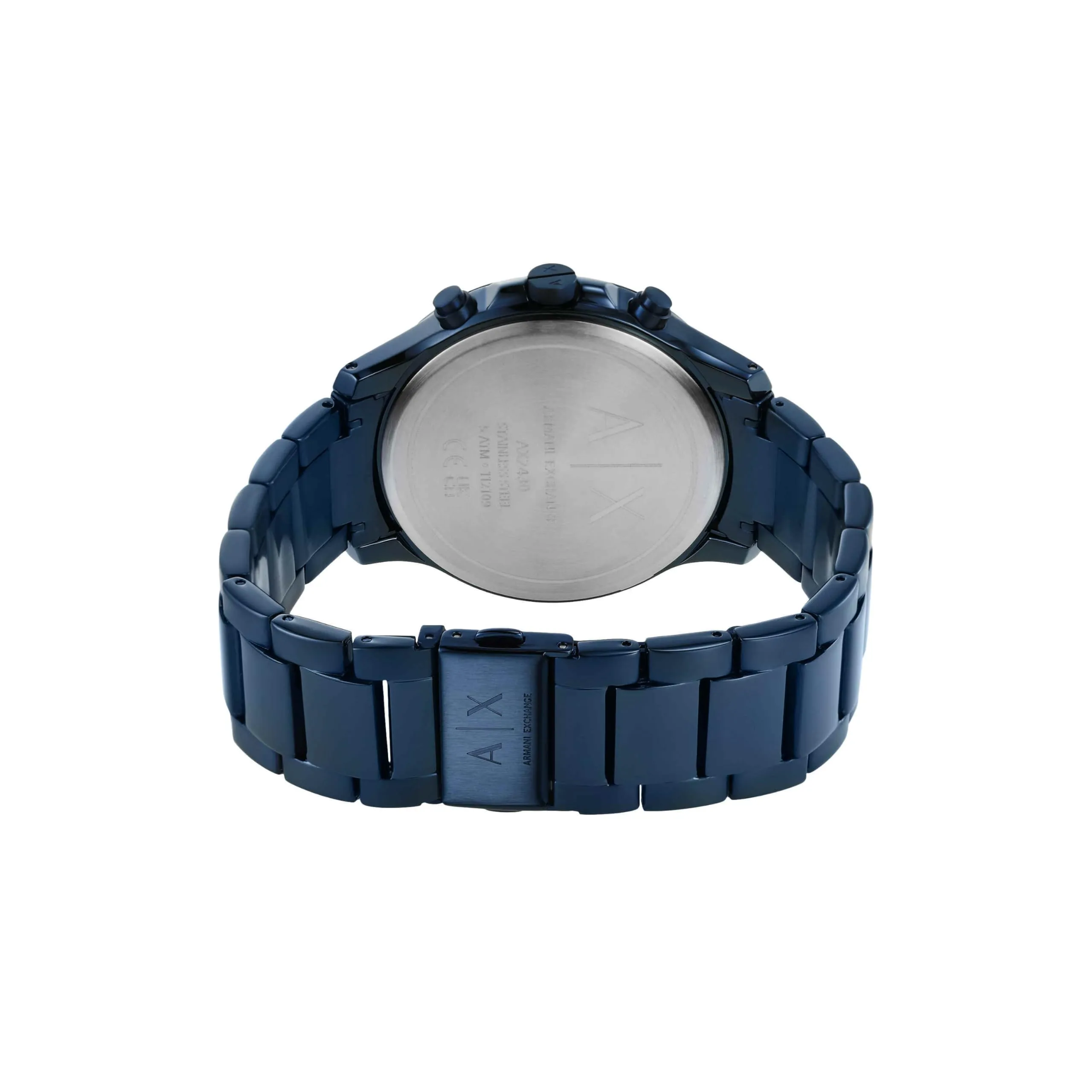 Armani Exchange AX2430 Orologio Cronografo da Uomo, Cassa 46mm, Acciaio Inossidabile, Blu Scuro - immagine 5