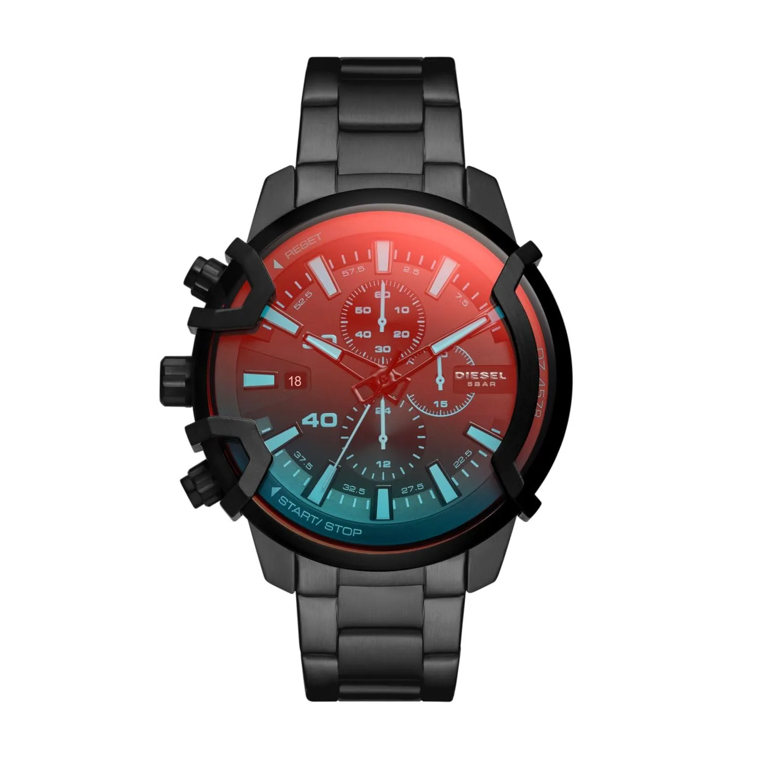Diesel Griffed Cronografo da Uomo, Acciaio Inossidabile Nero, 48 mm, DZ4578 - immagine 1
