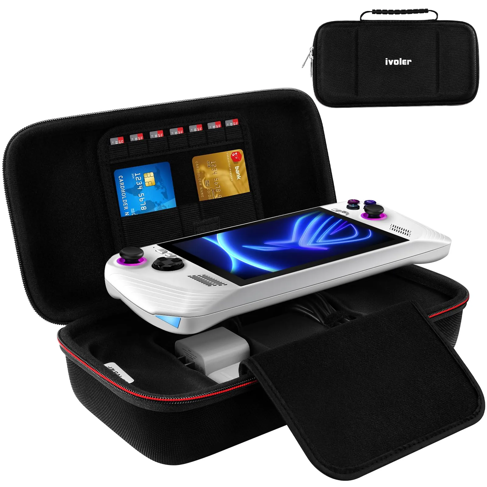 iVoler Custodia protettiva rigida per ASUS ROG Ally X / ASUS ROG Ally / Nintendo Switch 2, Nero - immagine 1