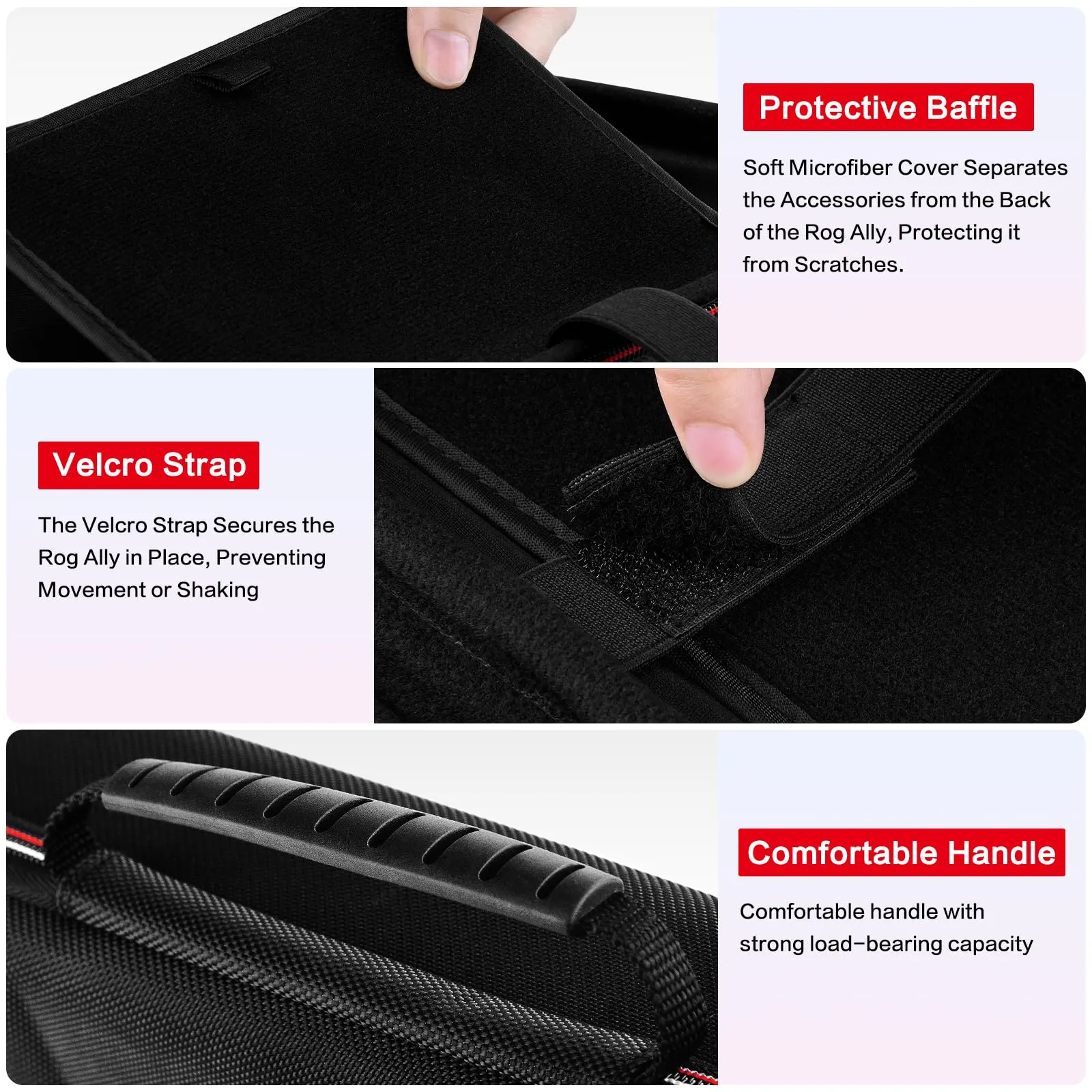 iVoler Custodia protettiva rigida per ASUS ROG Ally X / ASUS ROG Ally / Nintendo Switch 2, Nero - immagine 4