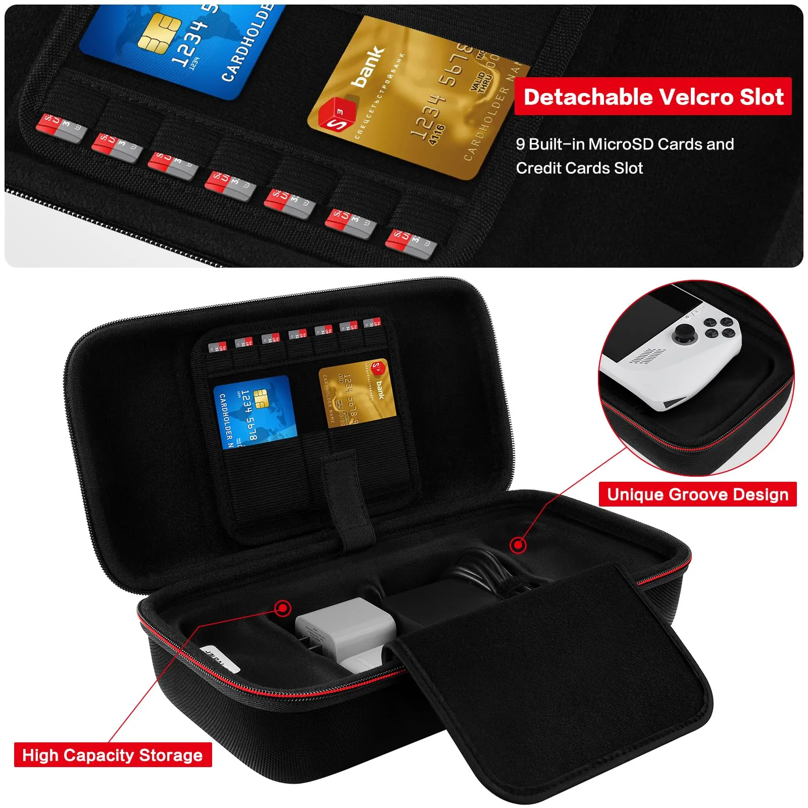 iVoler Custodia protettiva rigida per ASUS ROG Ally X / ASUS ROG Ally / Nintendo Switch 2, Nero - immagine 5