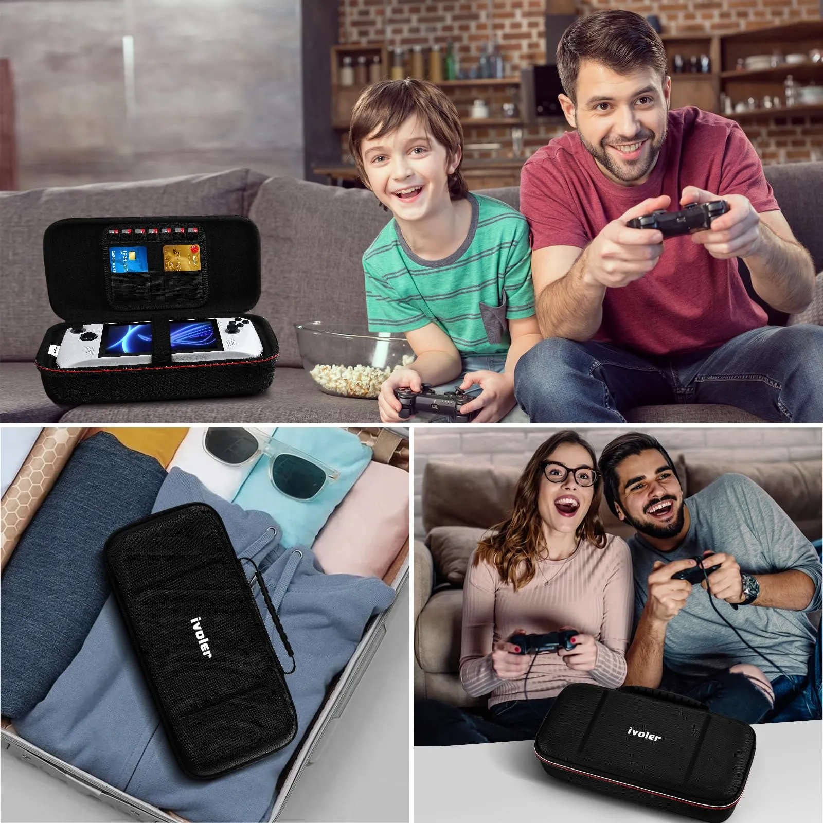iVoler Custodia protettiva rigida per ASUS ROG Ally X / ASUS ROG Ally / Nintendo Switch 2, Nero - immagine 7