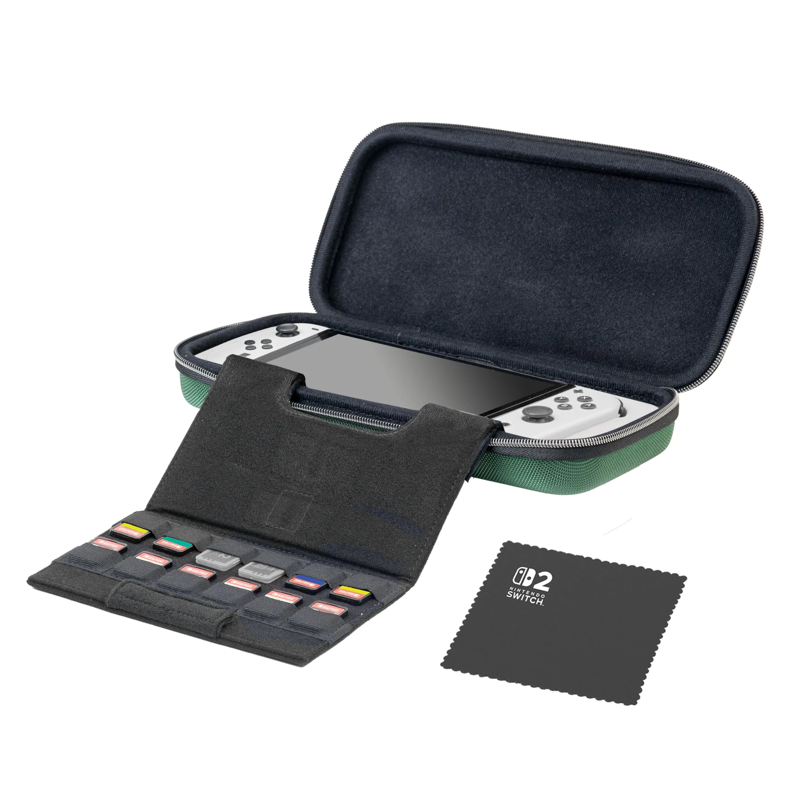 Game Traveler Deluxe Custodia da viaggio per Nintendo Switch, Nintendo Switch OLED e Nintendo Switch 2, Hylian Shield (HS12GRN) - immagine 4