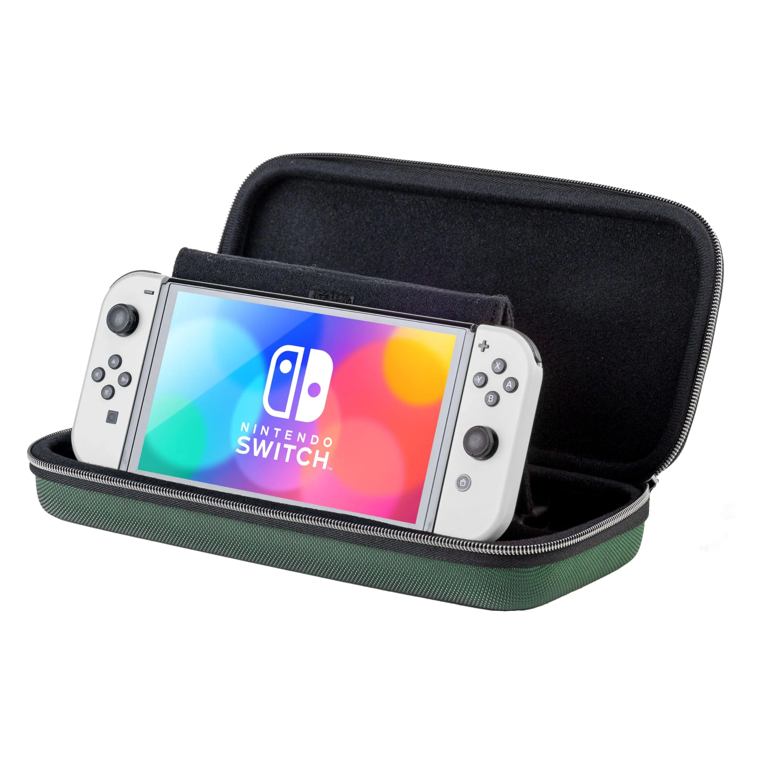 Game Traveler Deluxe Custodia da viaggio per Nintendo Switch, Nintendo Switch OLED e Nintendo Switch 2, Hylian Shield (HS12GRN) - immagine 5