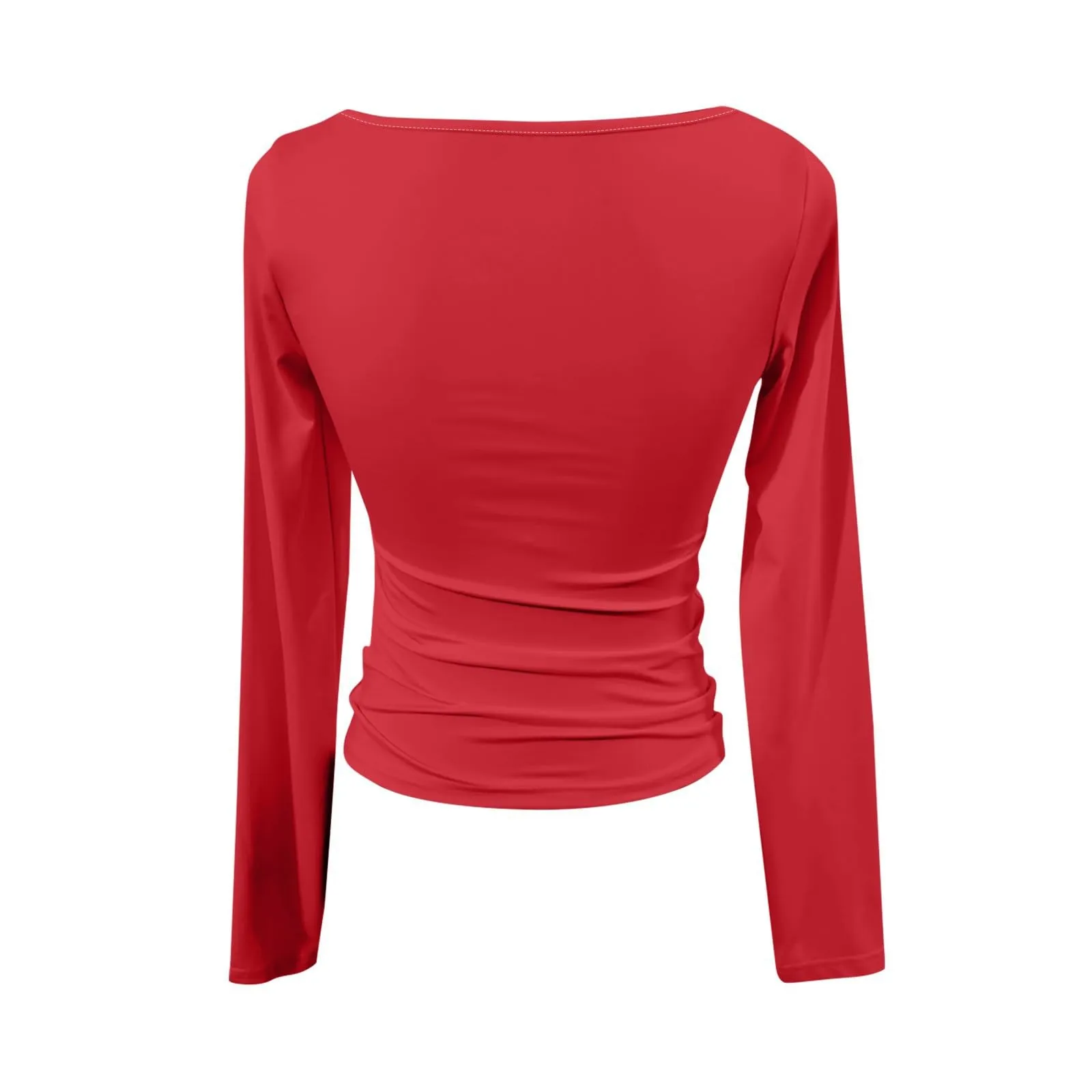MOKBAY Maglia Donna Manica Lunga Slim Fit Tinta Unita XS - immagine 5