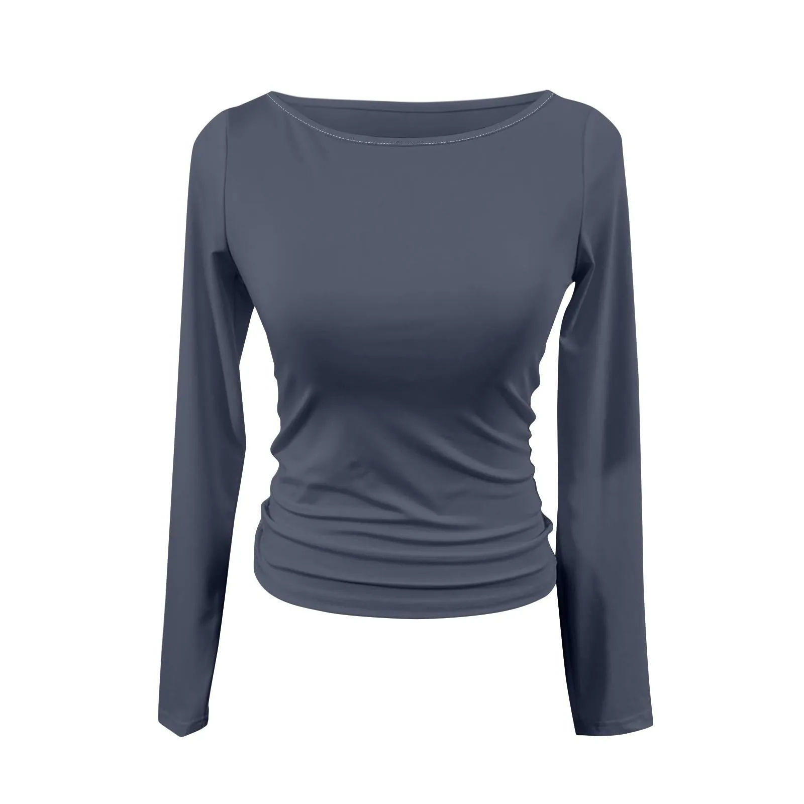 MOKBAY Maglia Intima Donna Manica Lunga Slim Fit Tinta Unita XS - immagine 4