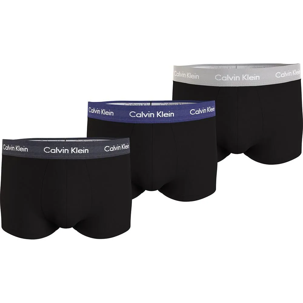 Calvin Klein Boxer Vita Bassa, Confezione da 3, Nero, S - immagine 1