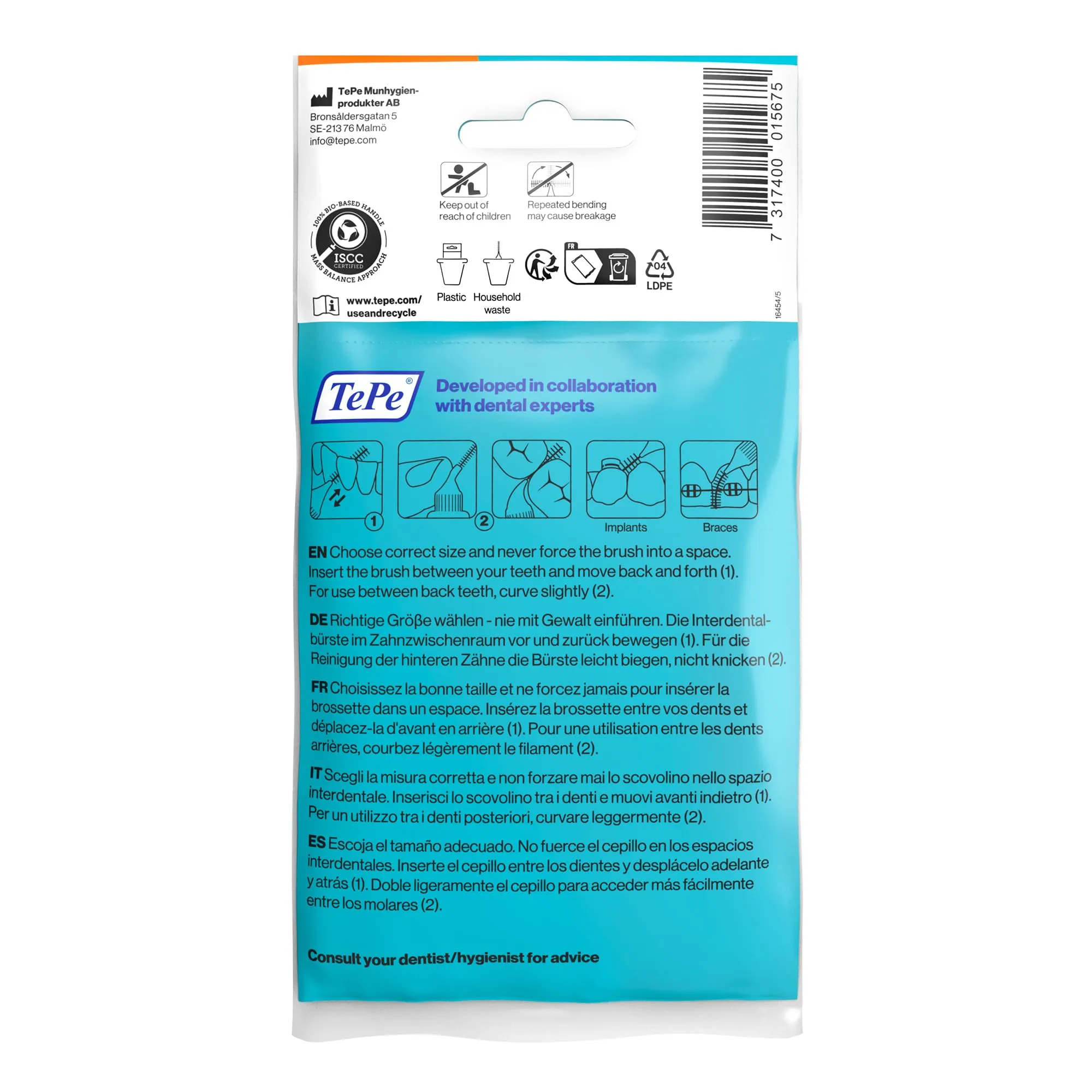 TePe Original Scovolini Interdentali Arancione 0.45mm ISO 1, 8 pz - immagine 2