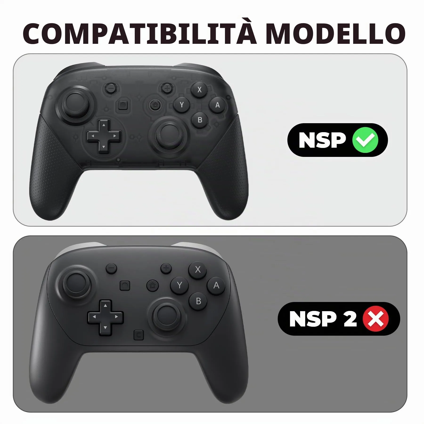 playvital Cover per Nintendo Switch Pro Controller, Nero - immagine 2
