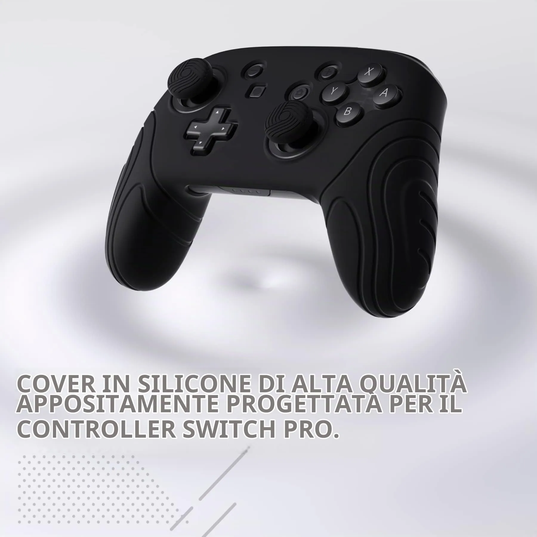 playvital Cover per Nintendo Switch Pro Controller, Nero - immagine 3