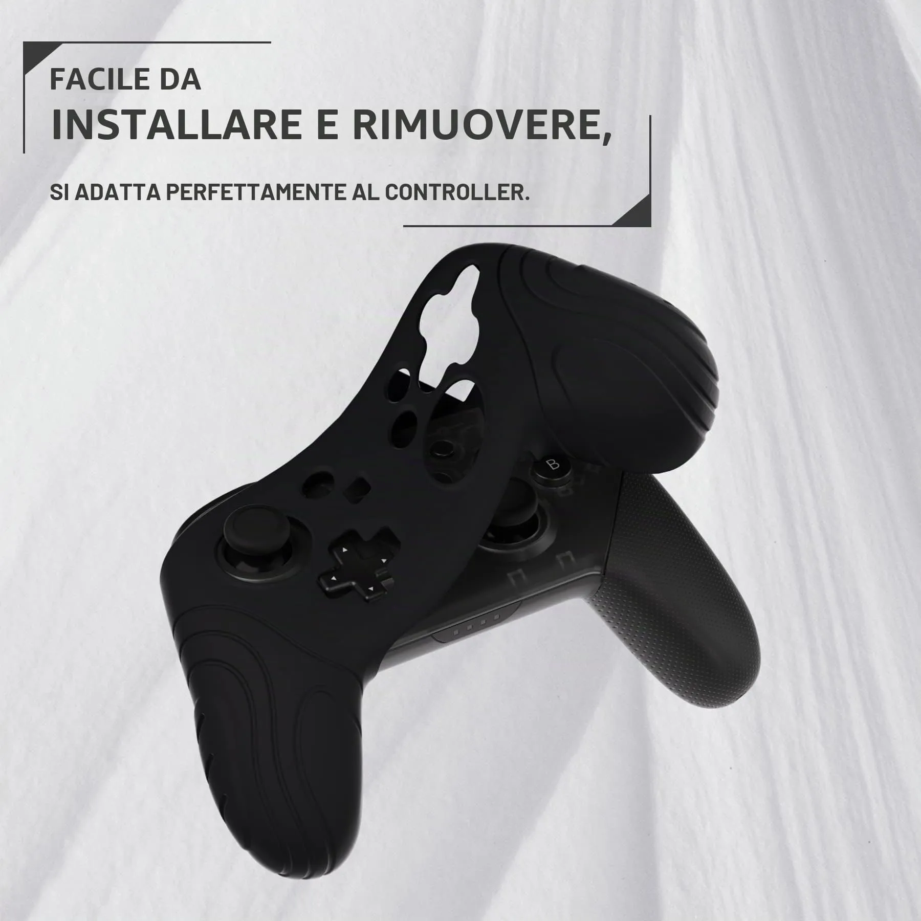 playvital Cover per Nintendo Switch Pro Controller, Nero - immagine 5