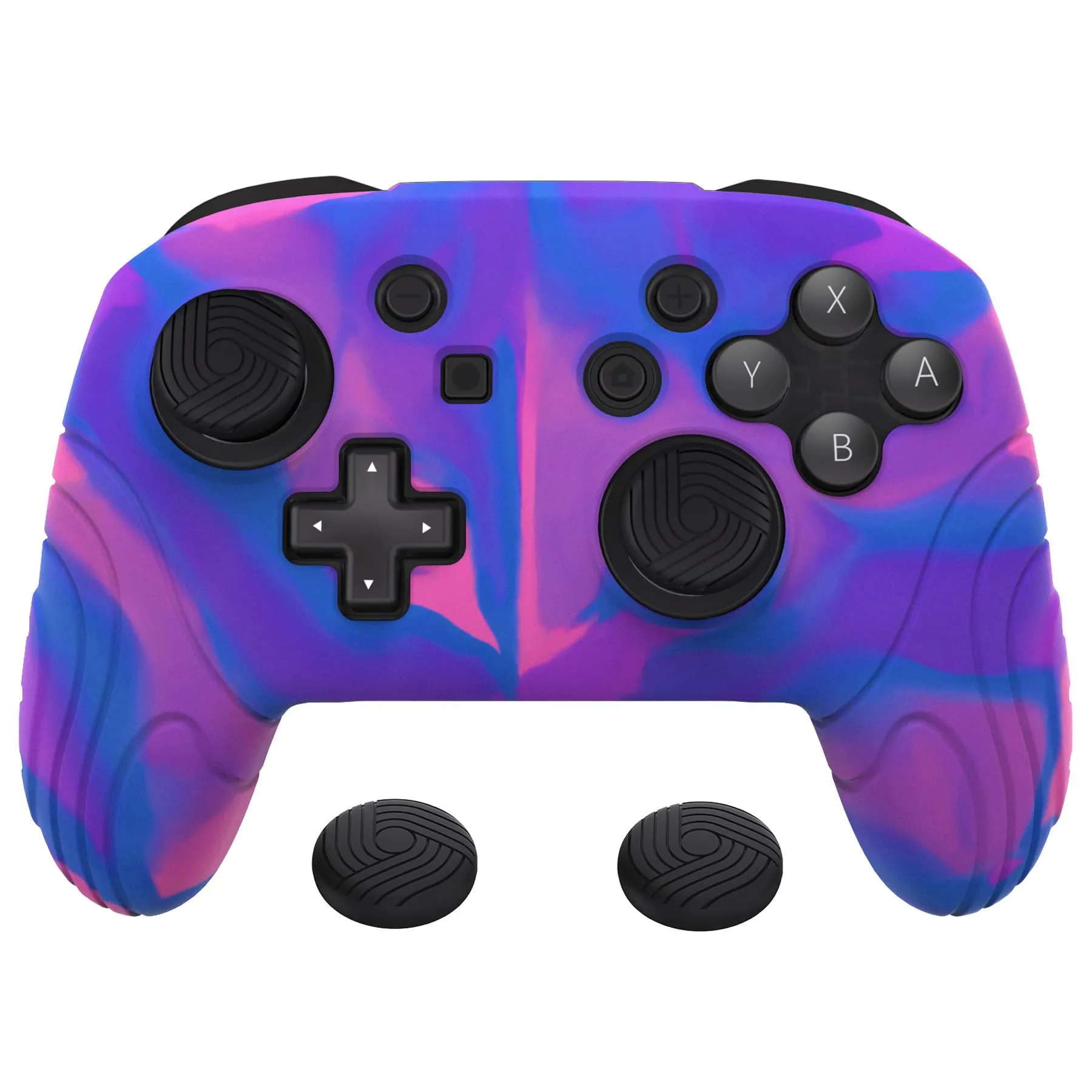 playvital Cover per Nintendo Switch Pro Controller, Rosa Viola Blu - immagine 1