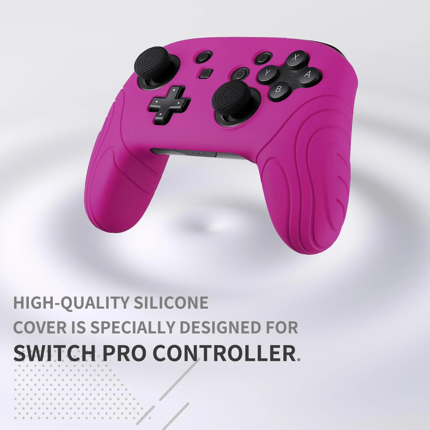 playvital Cover for Nintendo Switch Pro Controller, Neon Purple - immagine 3
