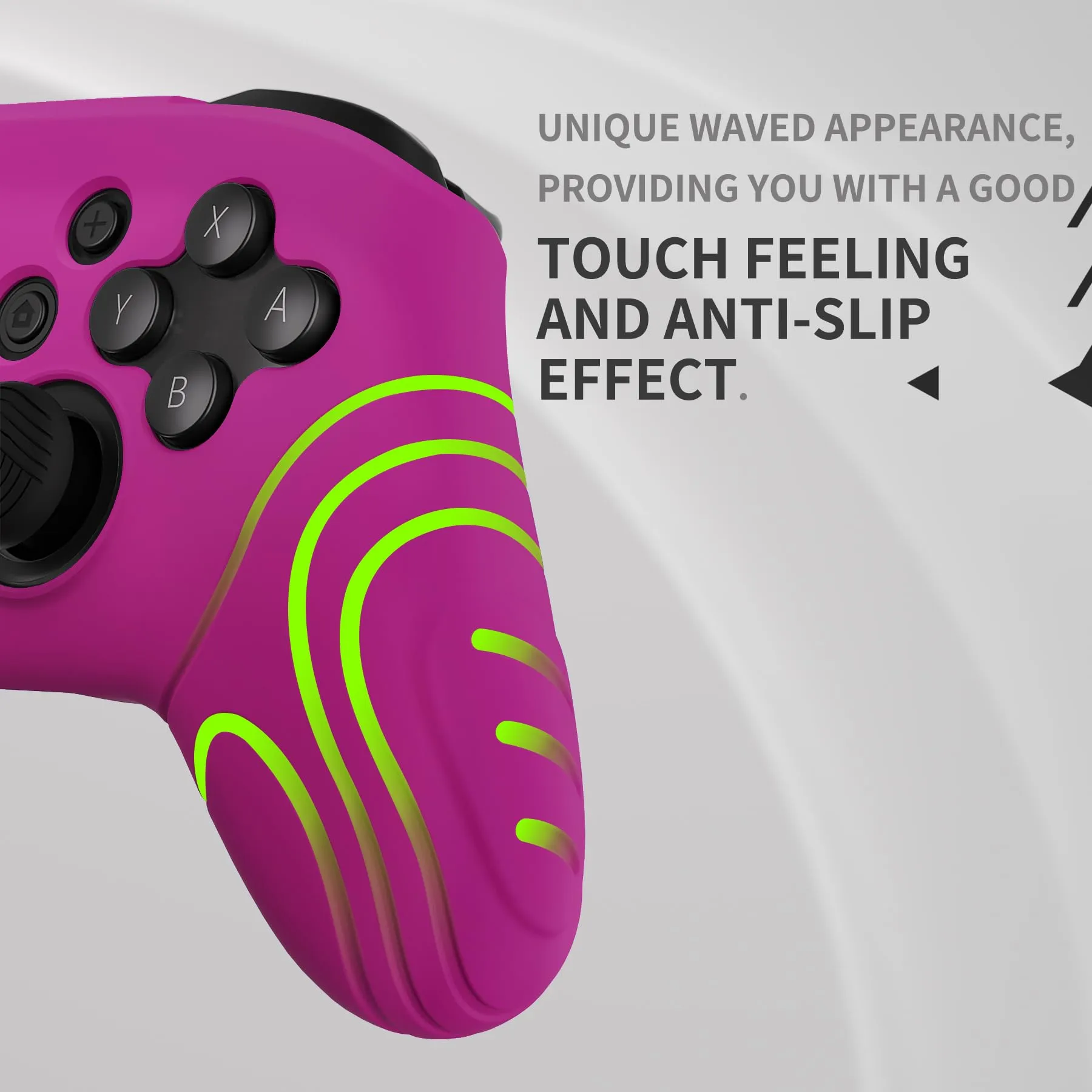 playvital Cover for Nintendo Switch Pro Controller, Neon Purple - immagine 4