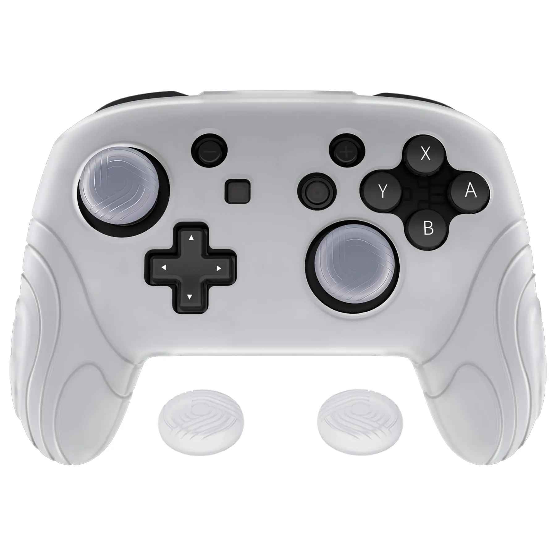 playvital Cover per Nintendo Switch Pro Controller, Trasparente Bianco - immagine 1