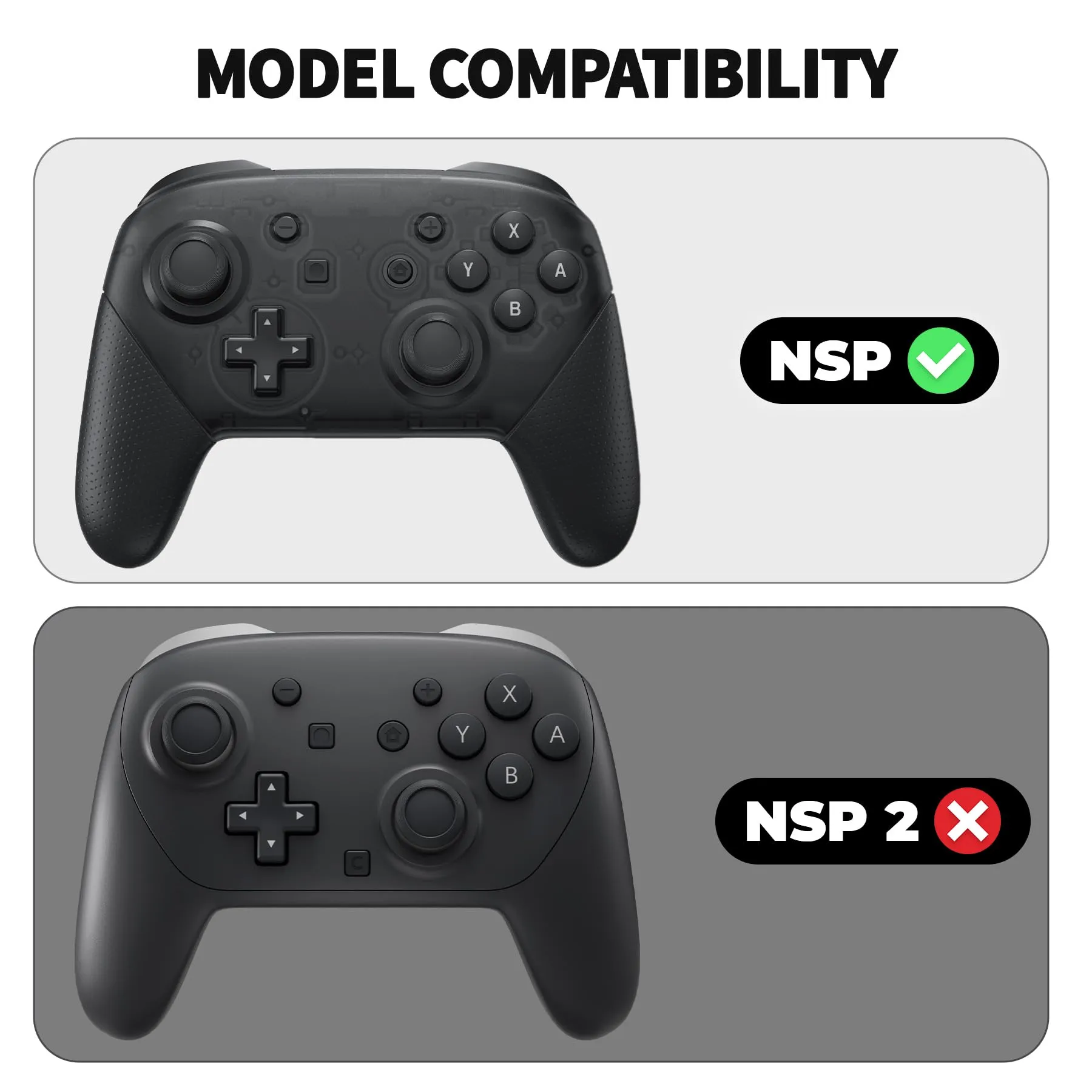 playvital Cover per Nintendo Switch Pro Controller, Trasparente Bianco - immagine 2