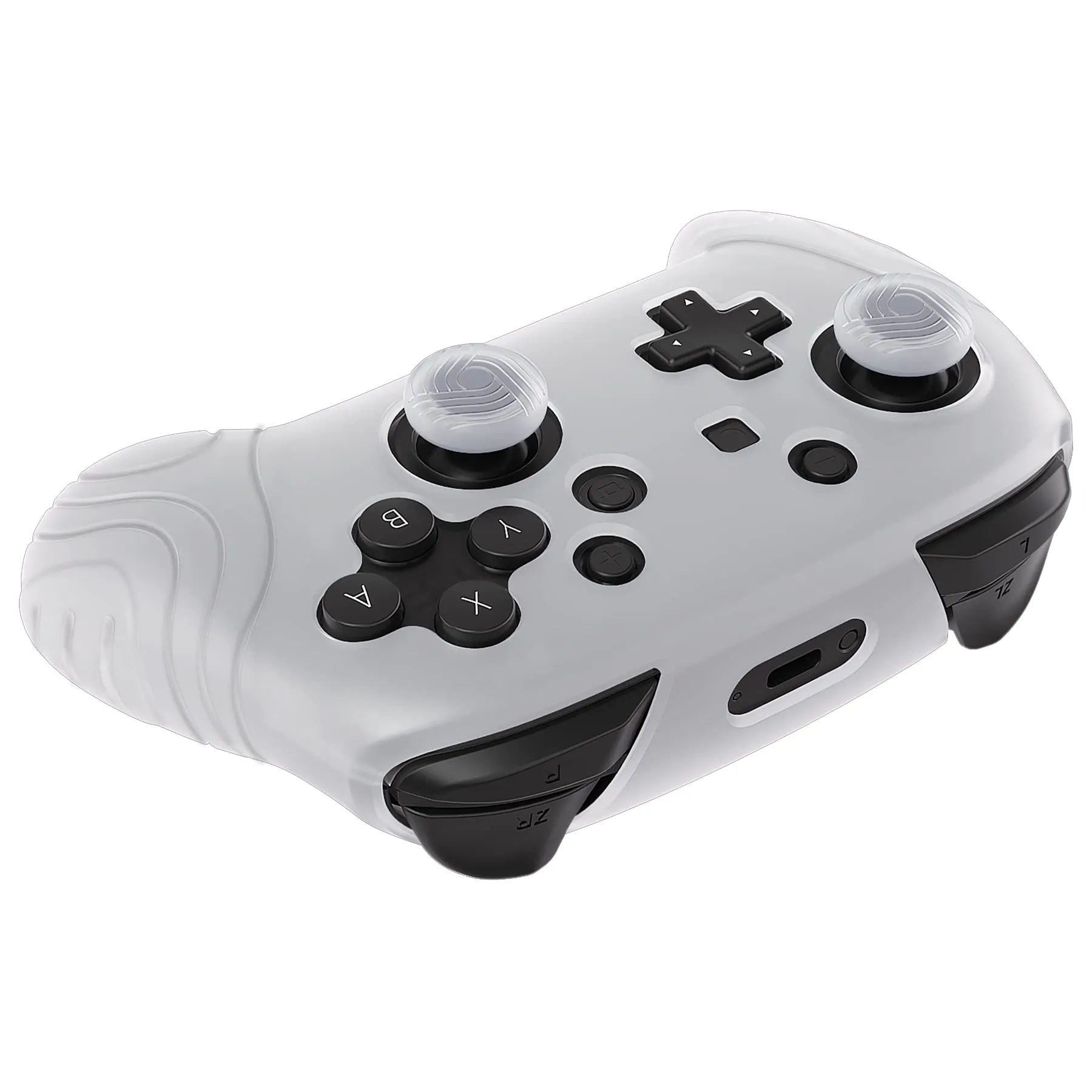 playvital Cover per Nintendo Switch Pro Controller, Trasparente Bianco - immagine 9