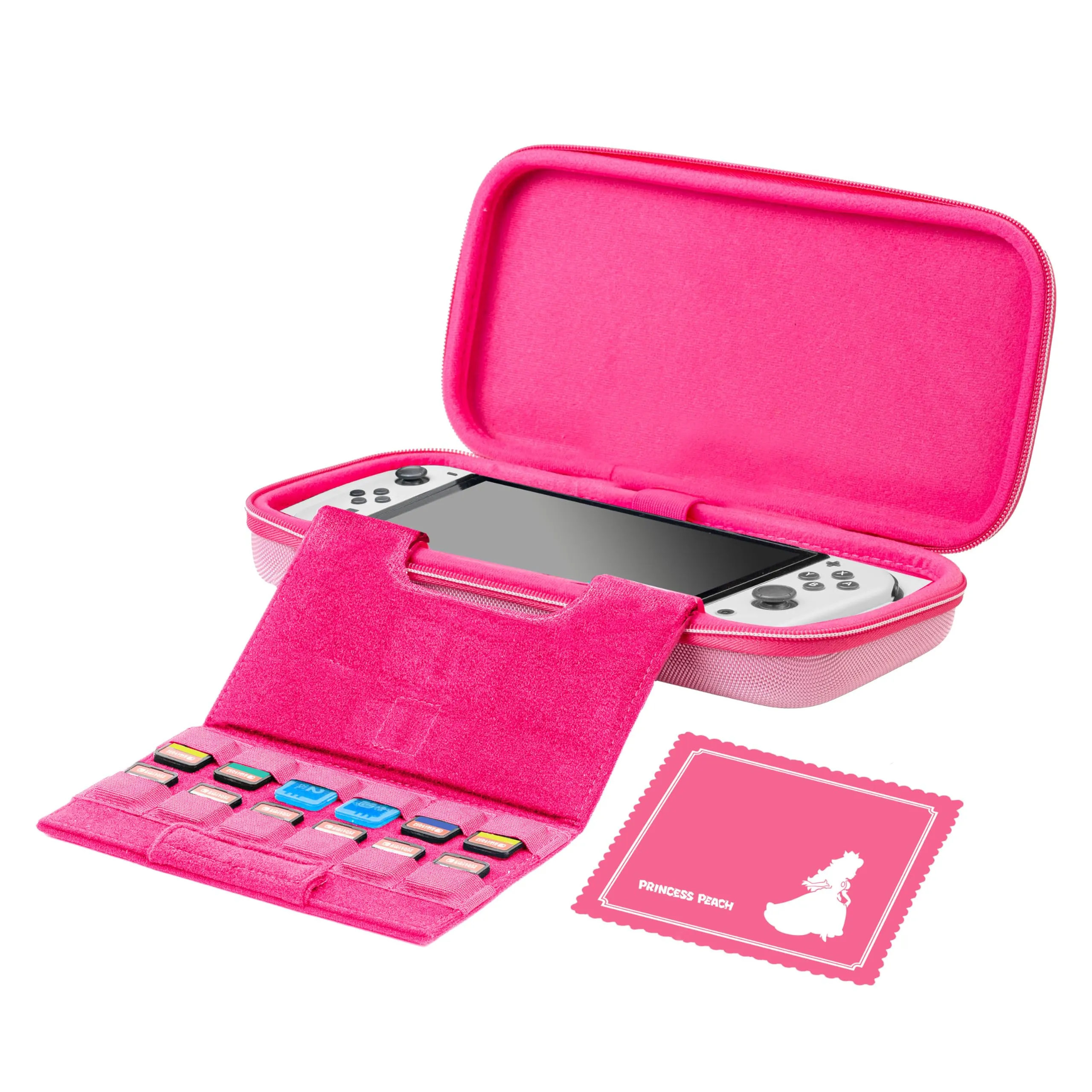 Game Traveler Custodia da viaggio deluxe per Nintendo Switch, OLED, Principessa Peach (PP12) - immagine 4