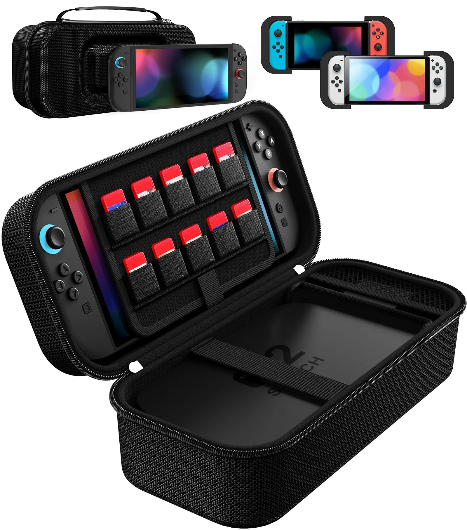 iVoler Custodia Rigida per Nintendo Switch 2, Switch OLED e Switch - Nero - immagine 1