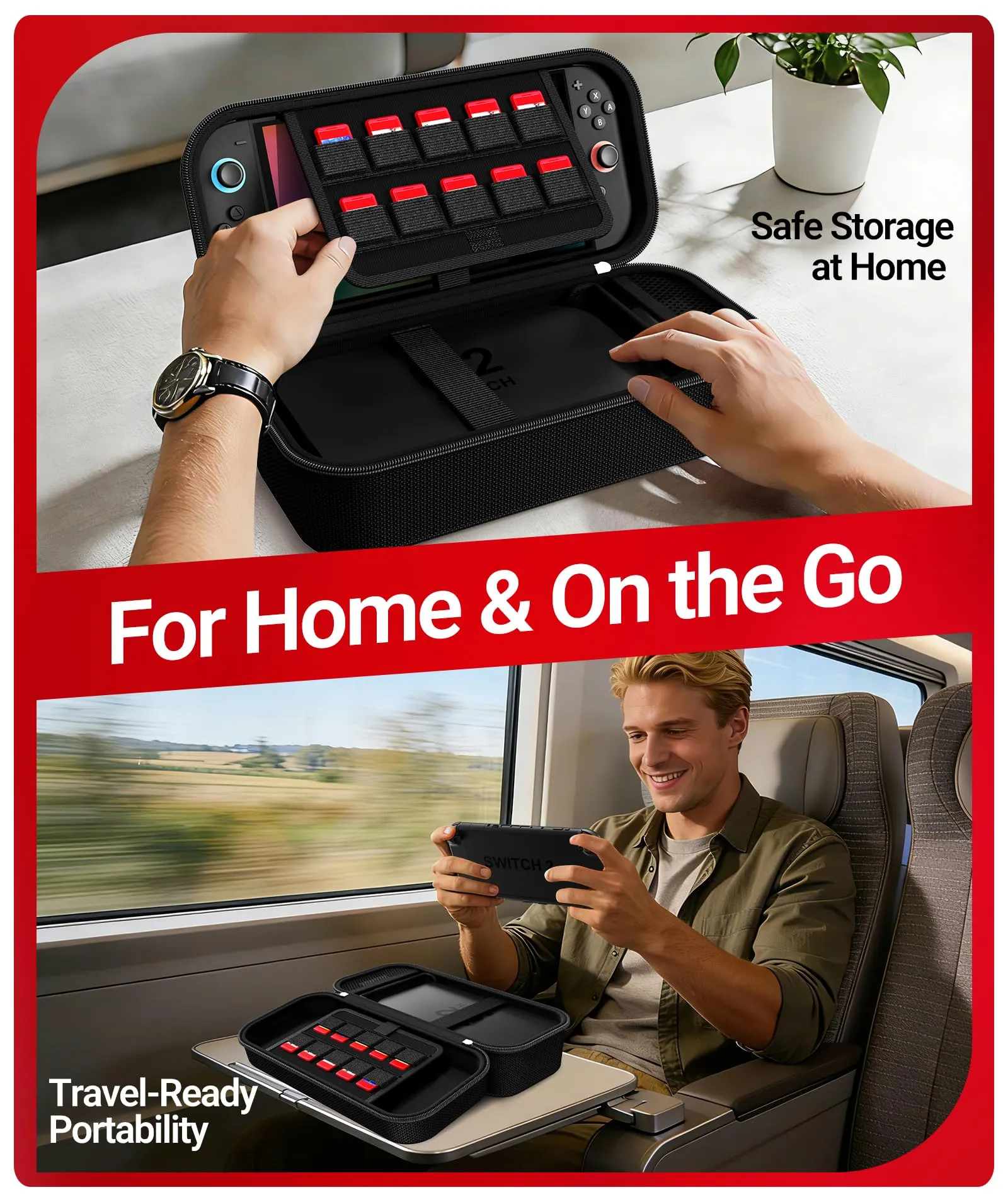 iVoler Custodia Rigida per Nintendo Switch 2, Switch OLED e Switch - Nero - immagine 5