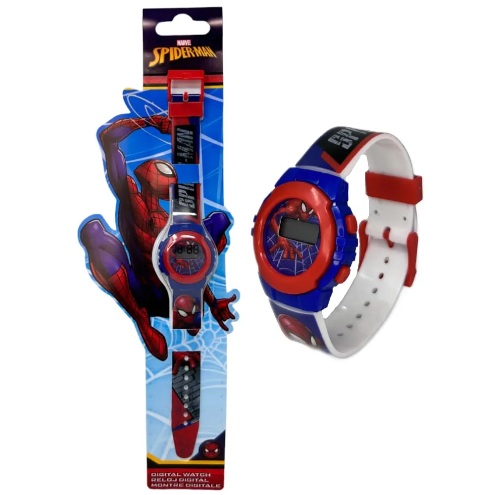 CARTOON Orologio Digitale Spiderman Marvel per Bambini in Confezione Sagomata - immagine 2