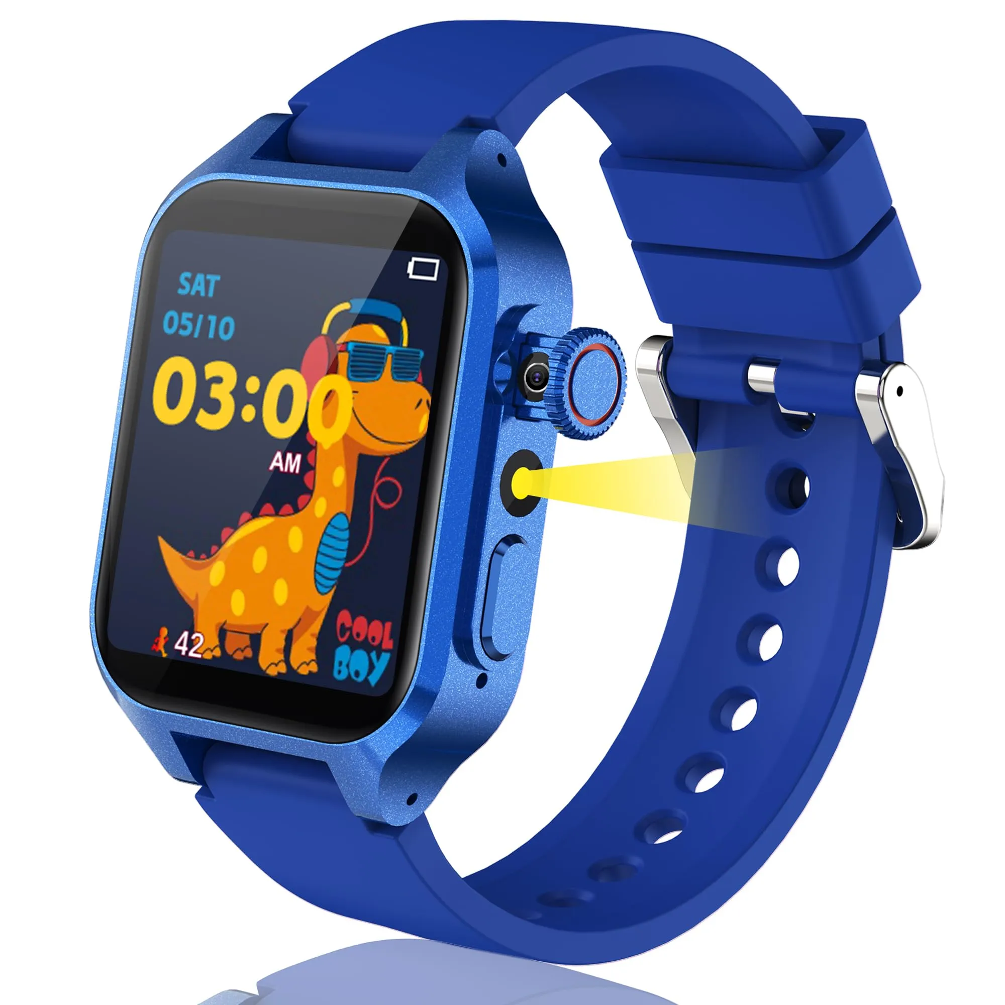 Moikmlih Smartwatch per Bambini con 32 Giochi, Fotocamera, 3 Modalità Sportive, Contapassi, Audiobook e 22 Sfondi Animati - immagine 1