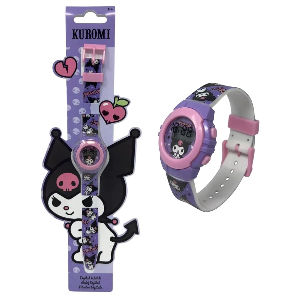 Cartoon Orologio da polso digitale Kuromi per bambine in confezione sagomata - immagine 2