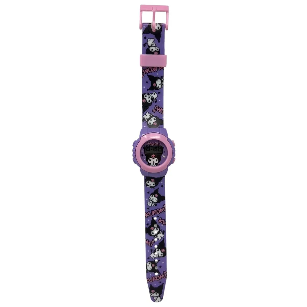 Cartoon Orologio da polso digitale Kuromi per bambine in confezione sagomata - immagine 3