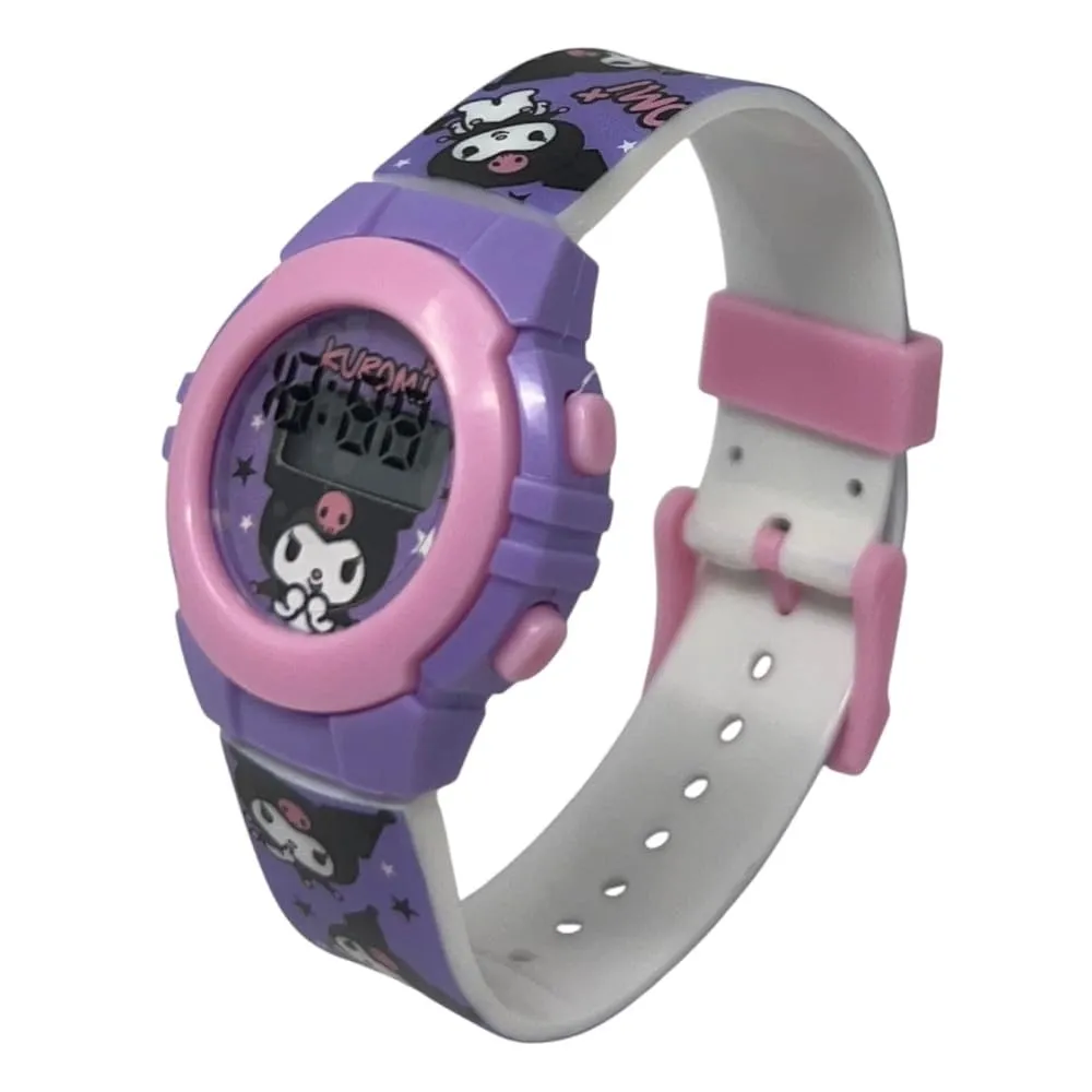 Cartoon Orologio da polso digitale Kuromi per bambine in confezione sagomata - immagine 5