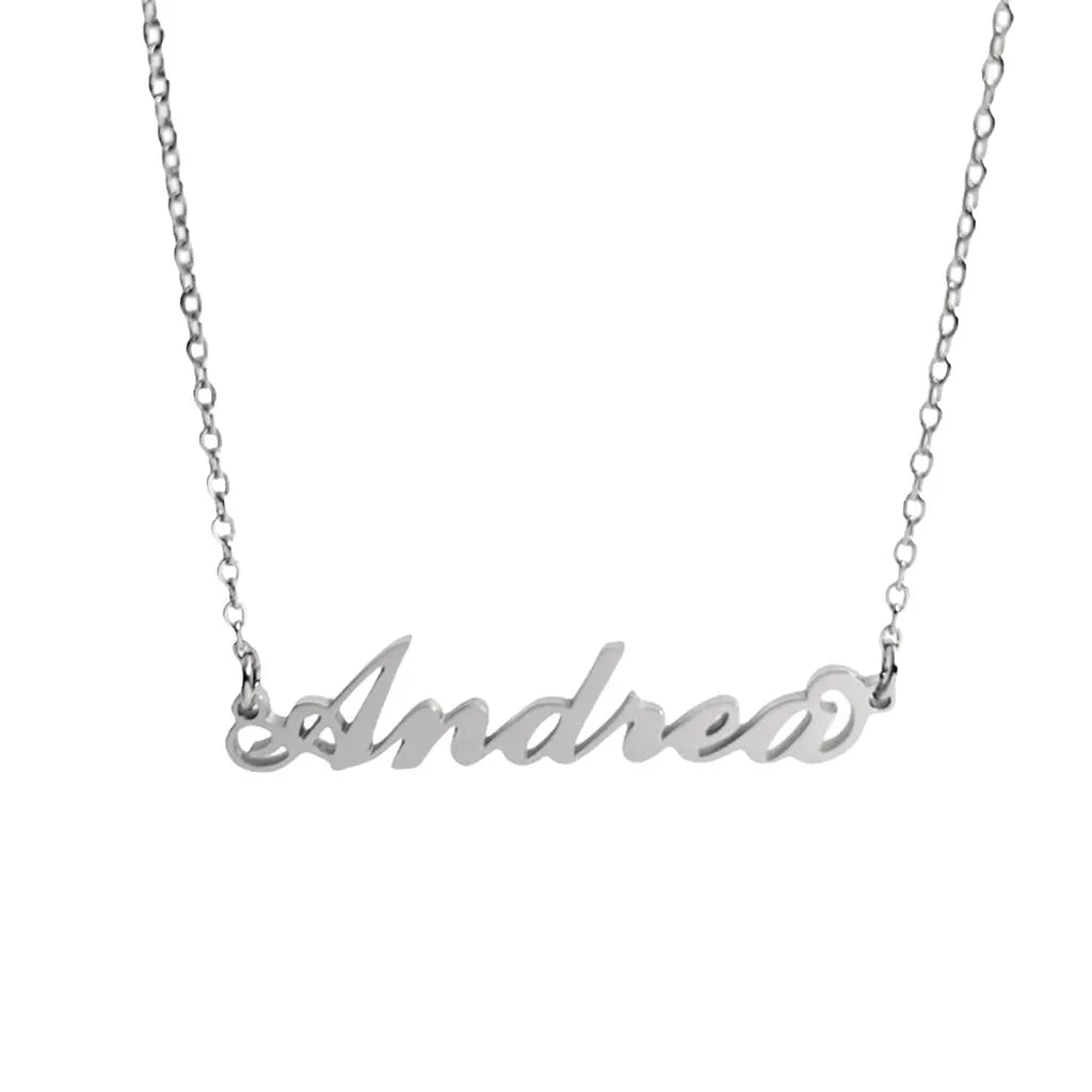 Argento e dintorni Collana in acciaio inossidabile personalizzata con nome Andrea, argento - immagine 1