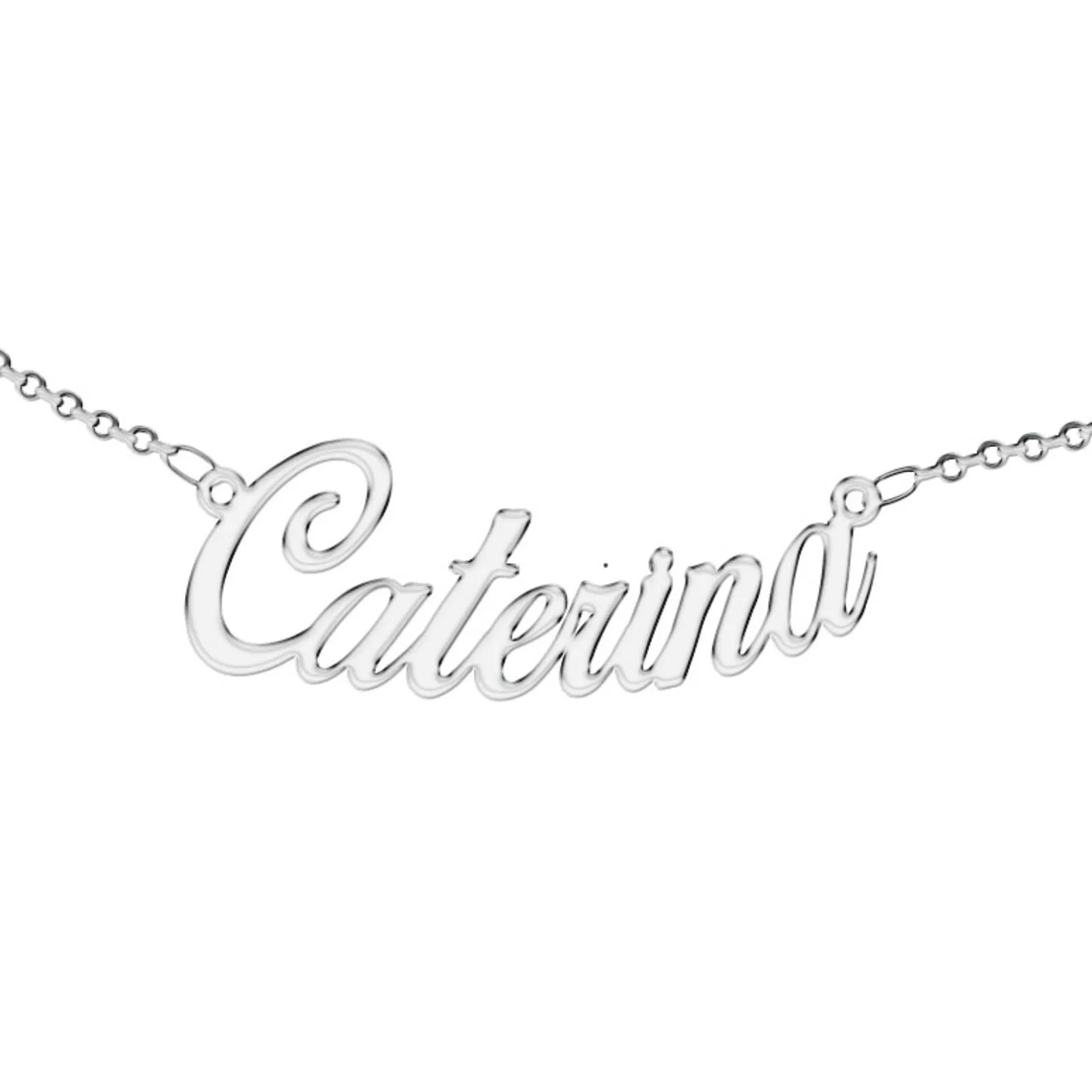 Zuffetti Collana da Donna Personalizzata con Nome in Acciaio Inossidabile Argento - immagine 1