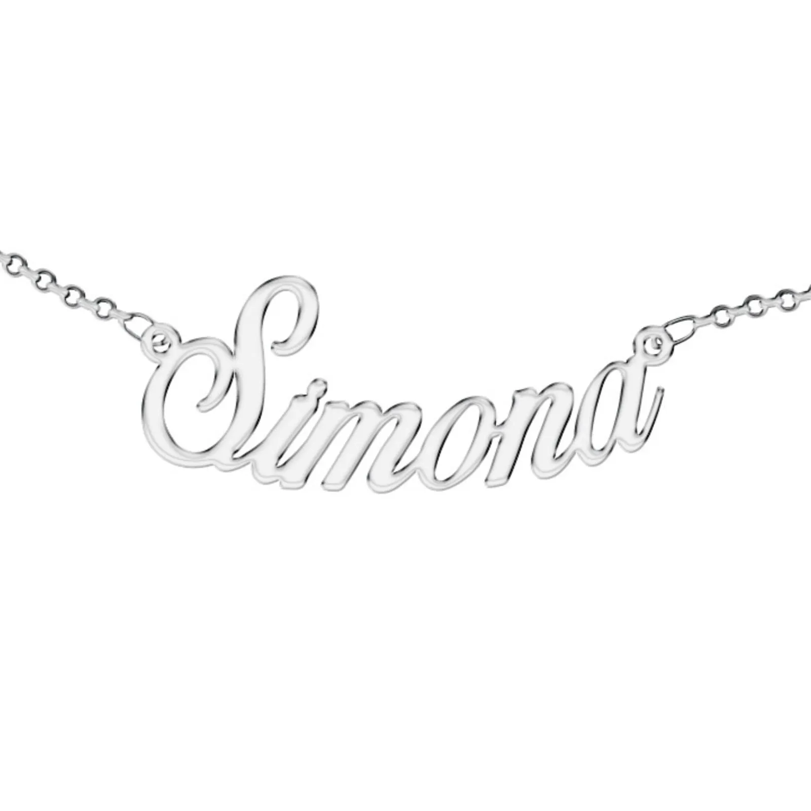 Zuffetti Collana da donna personalizzata con nome in acciaio inossidabile argento - immagine 1