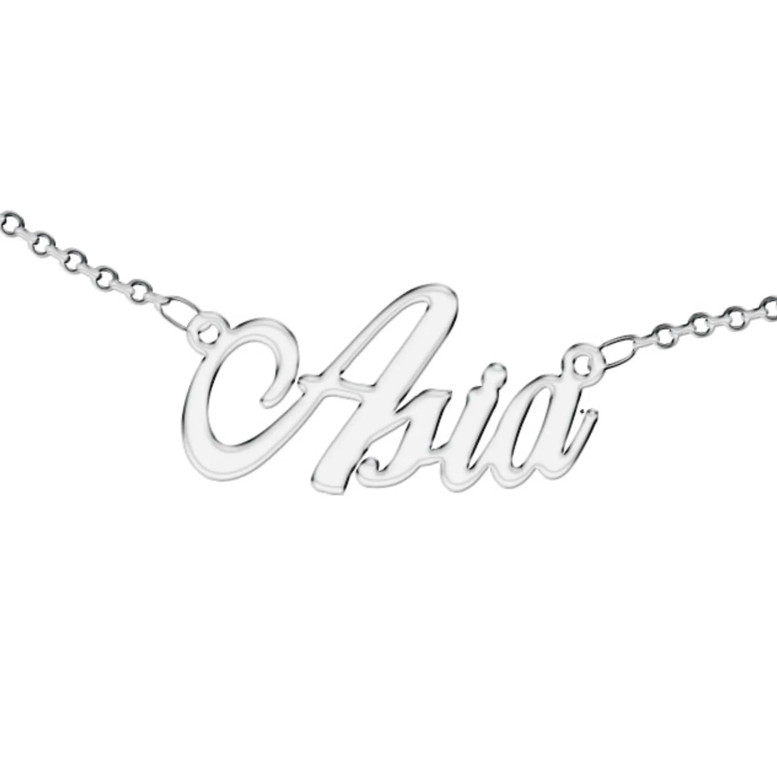 Zuffetti Collana da donna personalizzata con nome in acciaio inossidabile anallergico, argento, 32 cm - immagine 1