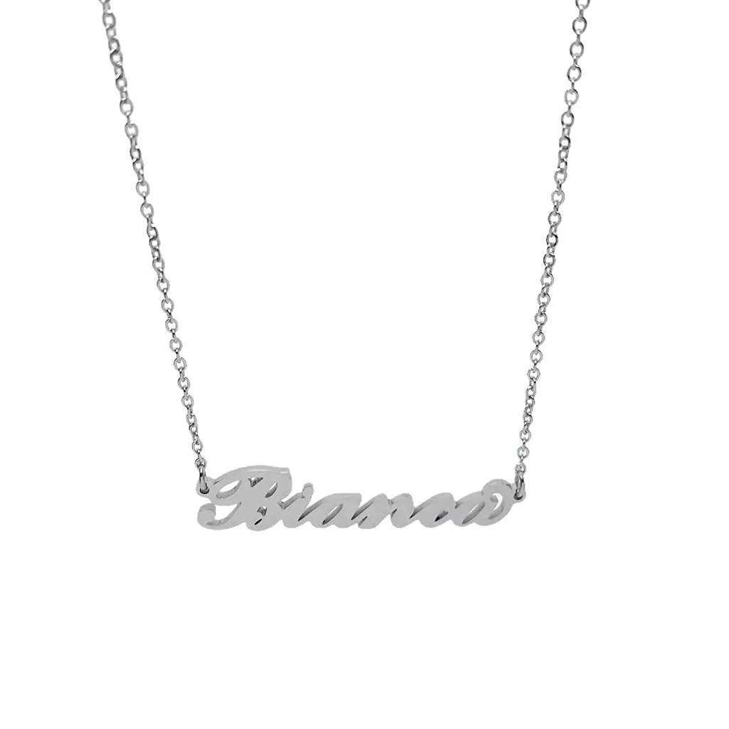 Argento e dintorni Collana Personalizzata con Nome in Acciaio Inossidabile, Colore Argento, 40 cm - immagine 1