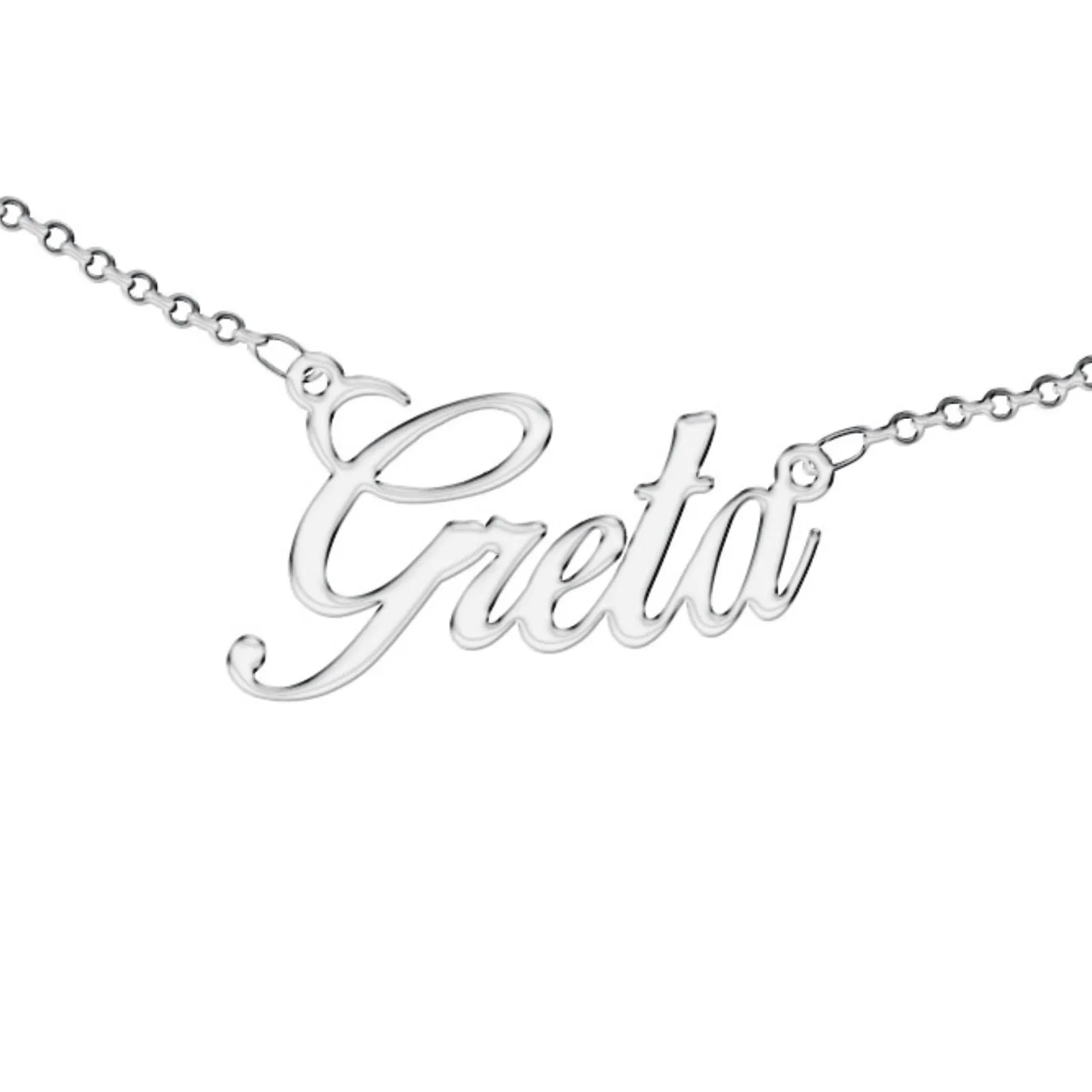 Zuffetti Collana da donna personalizzata con nome in acciaio inossidabile argento - immagine 1