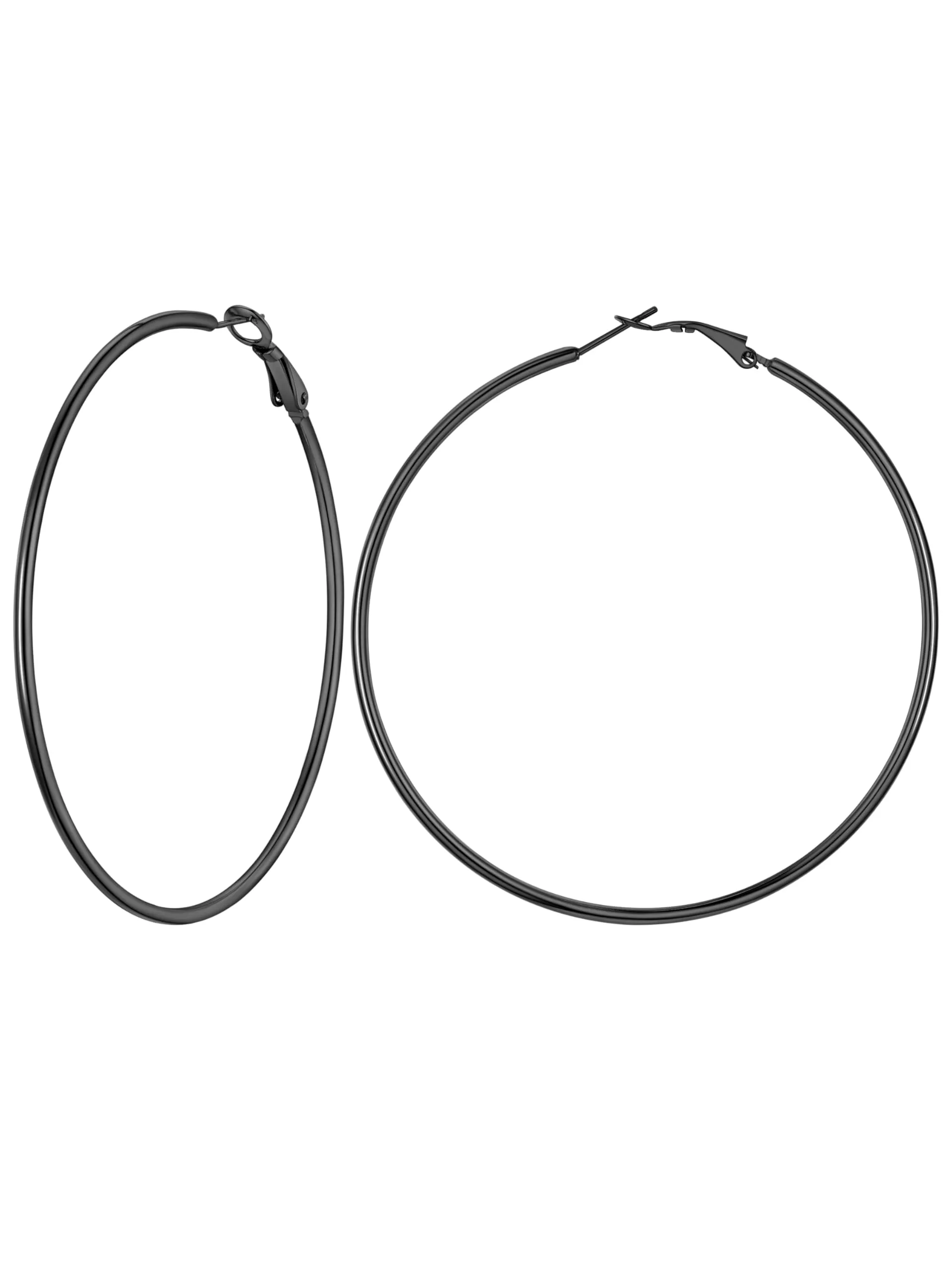 PROSTEEL Orecchini a Cerchio Donna Diametro 30/50/70/100mm Stile Vintage Y2K Minimalismo Argento Nero Oro Acciaio Inox 316L - immagine 1